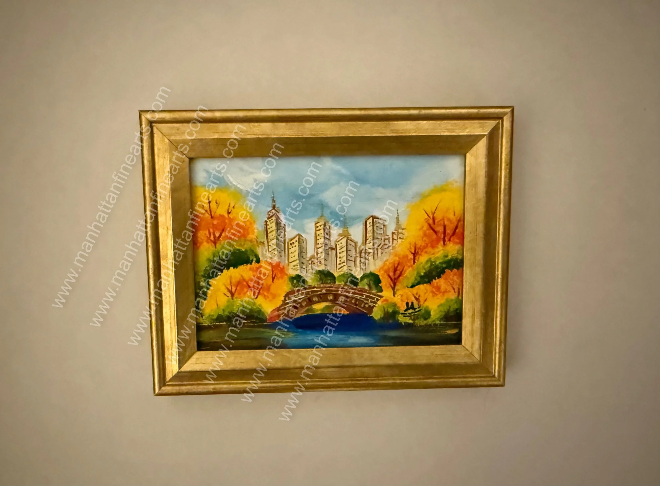 GapStow Bridge Central Park Elegance Miniature Painting