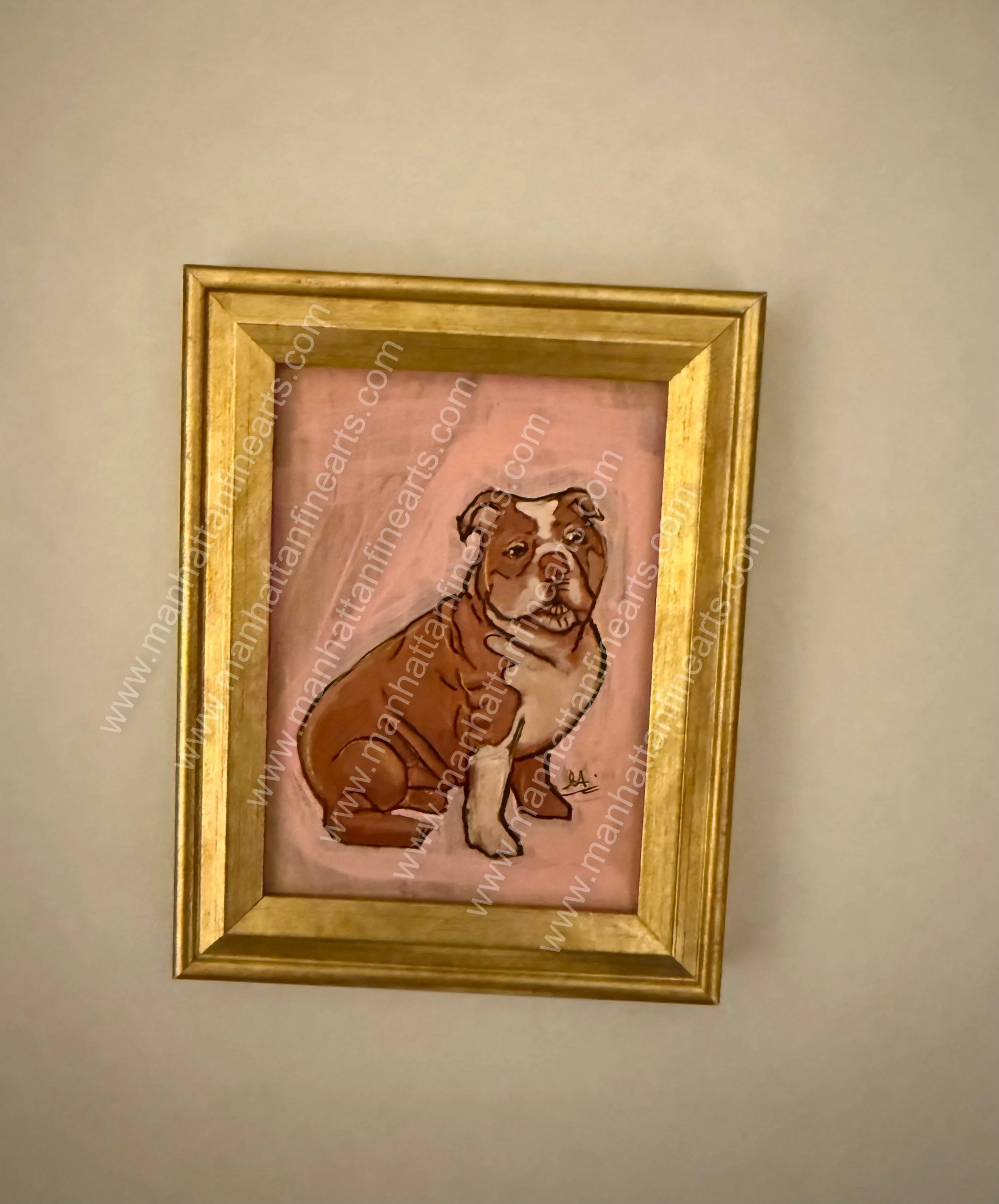 Miniature Bulldog Fine Art Painting