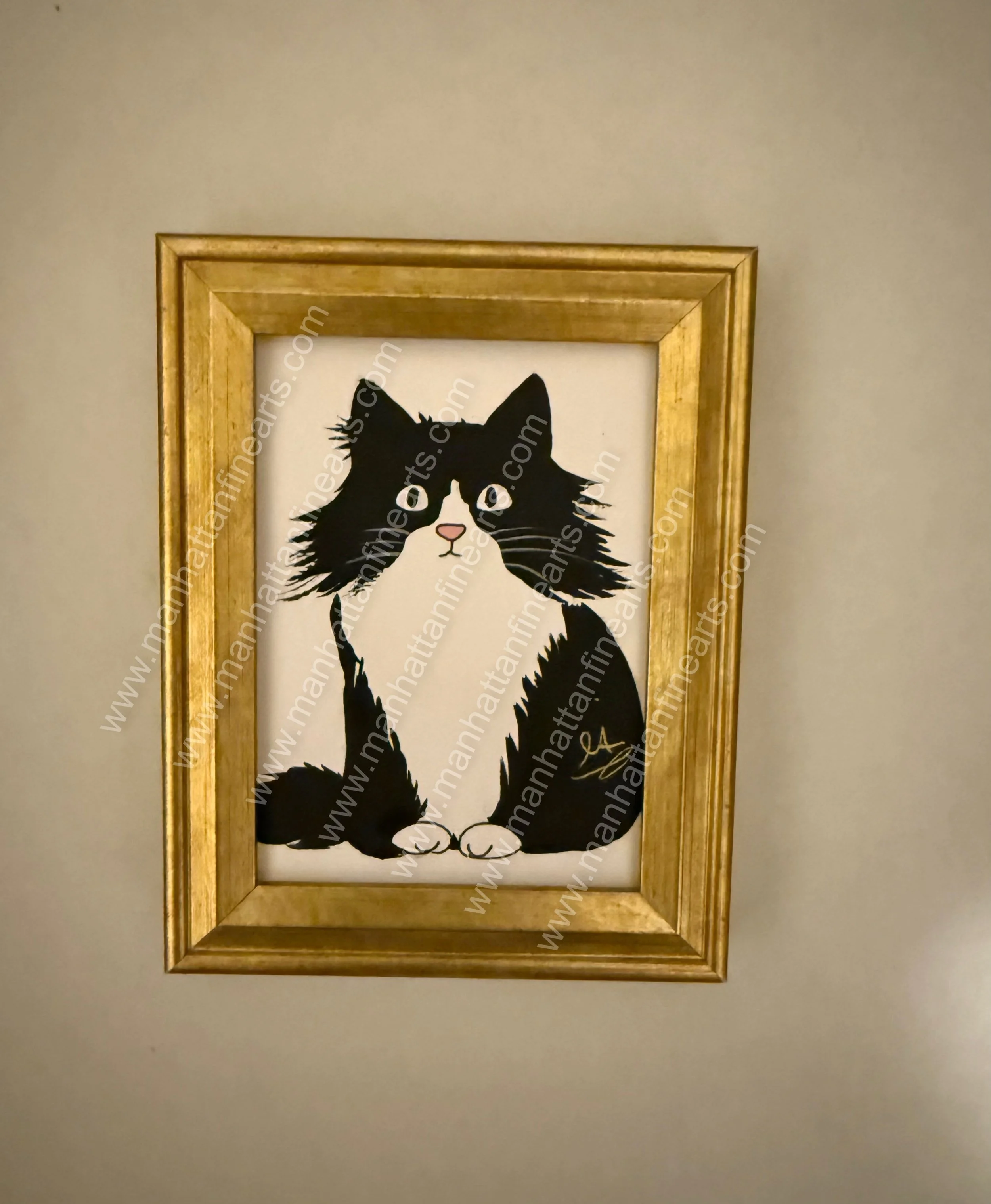 Whimsical Cat Charm Painting