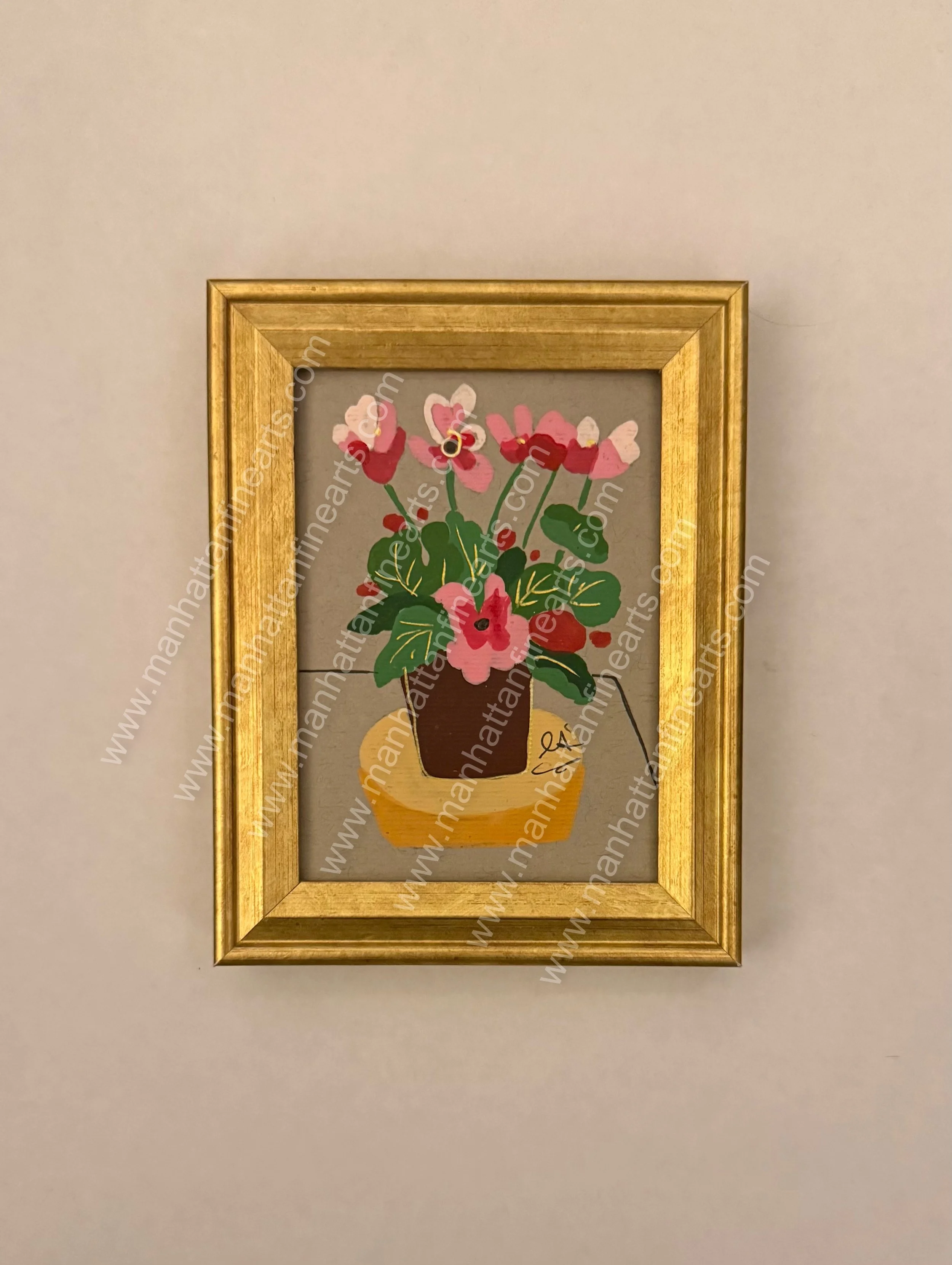 Miniature Floral Elegance Painting