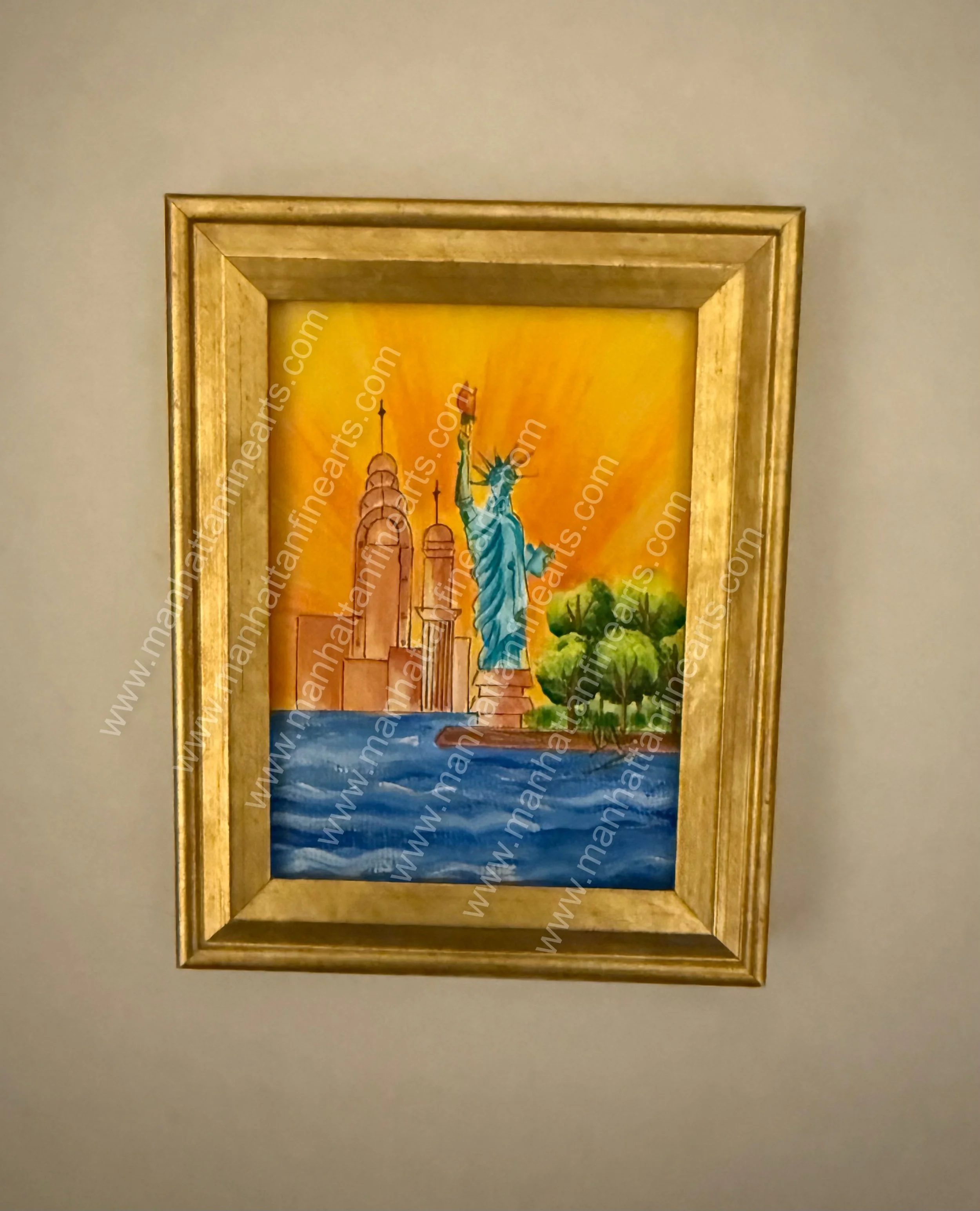 Statue of Liberty Miniature Painting