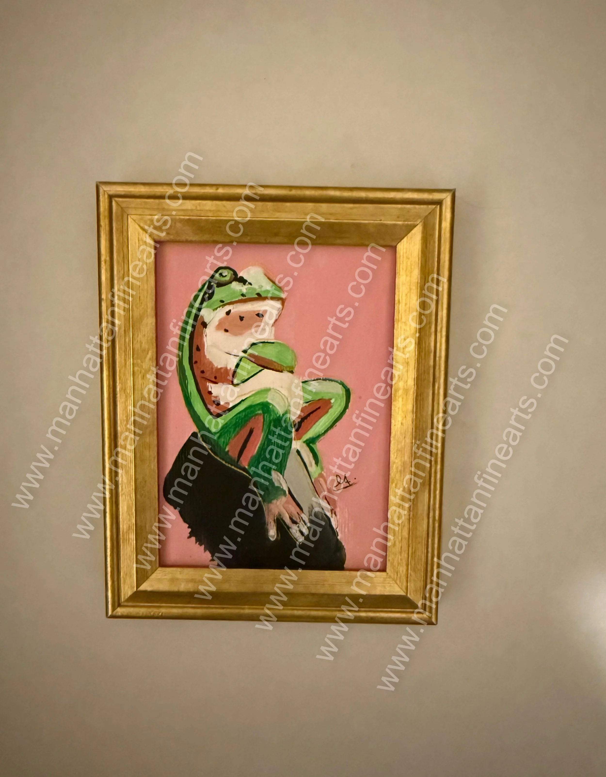 Whimsical Frog Fine Art Painting