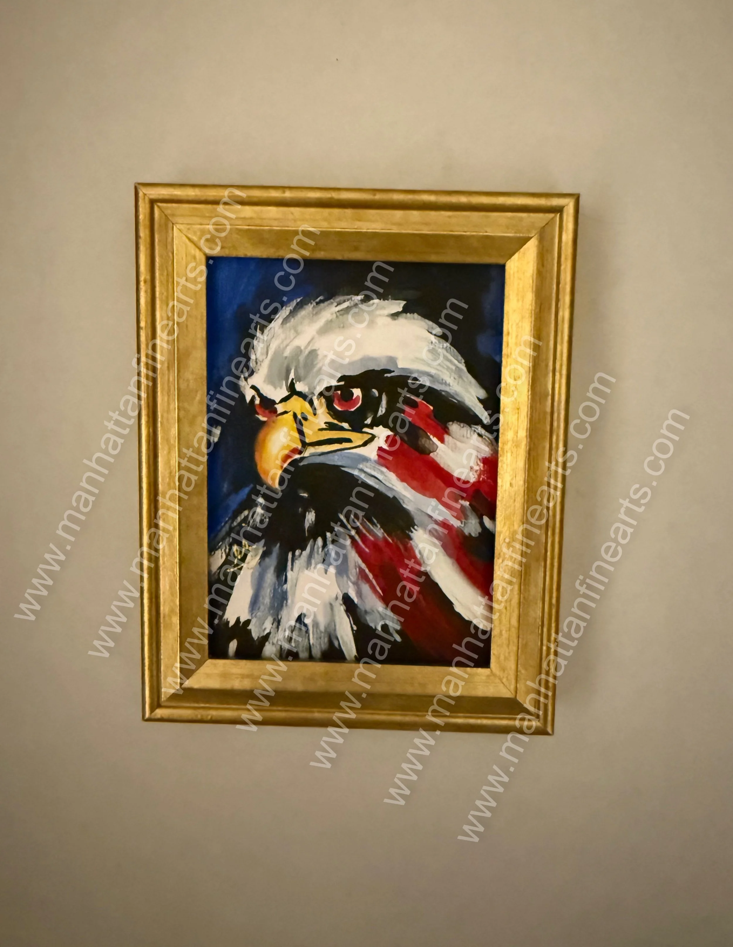 Regal Eagle Hand-Painted Artwork