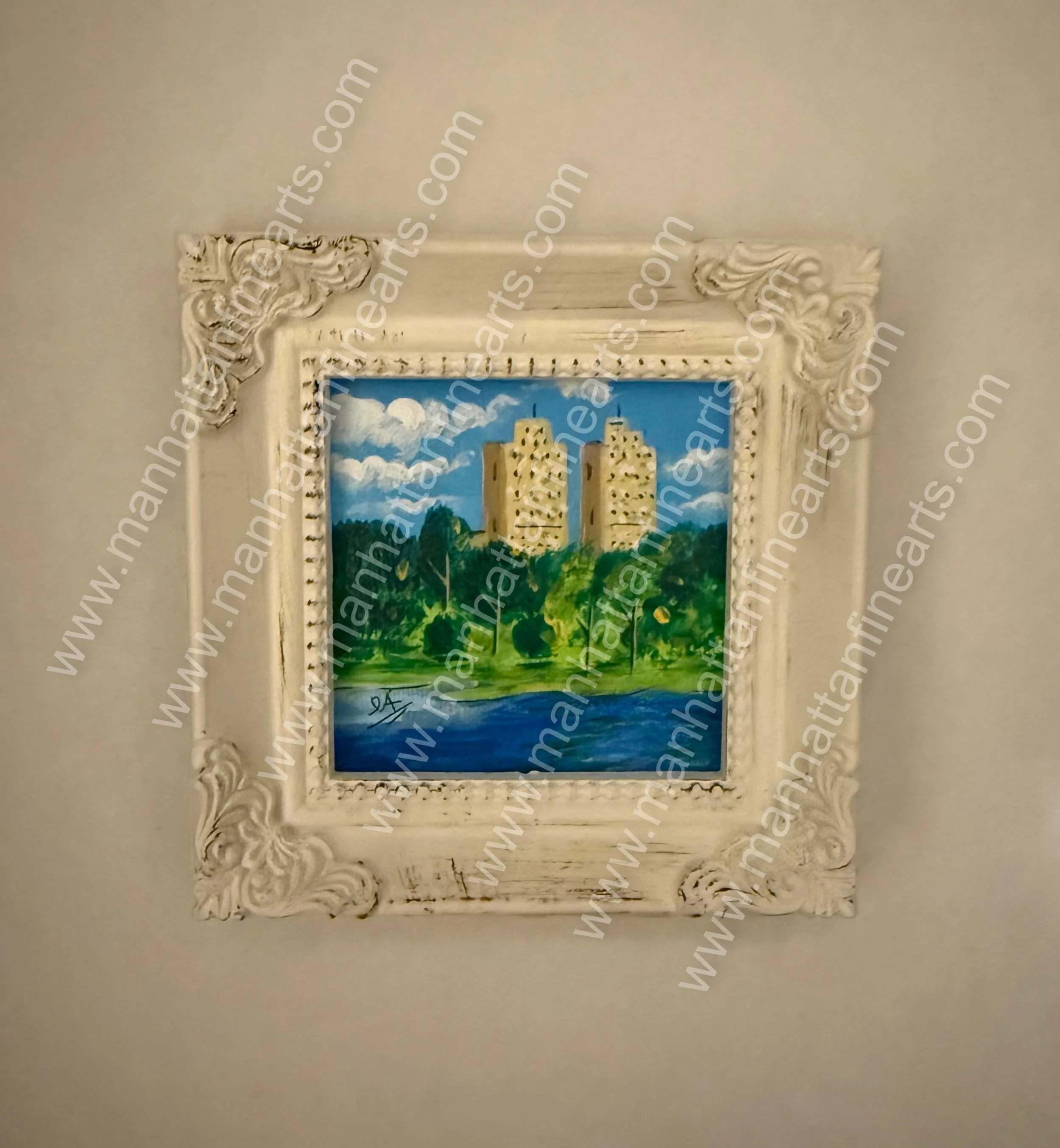 Vintage-Inspired Central Park Miniature Painting
