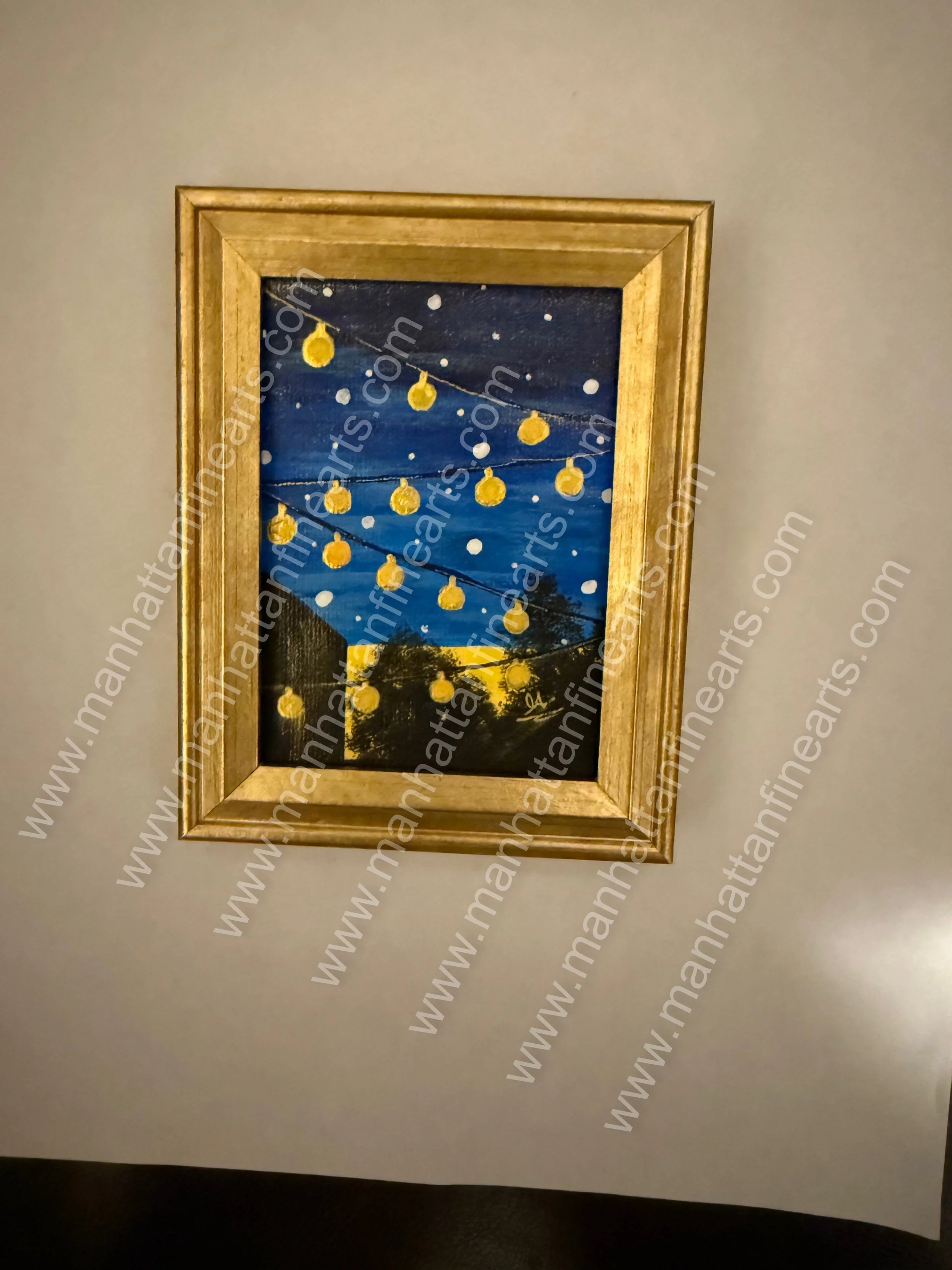 Miniature Night Lanterns Painting
