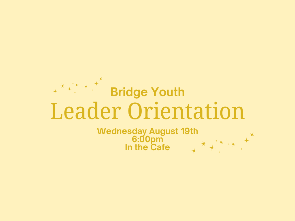 Youth Leader Orientation