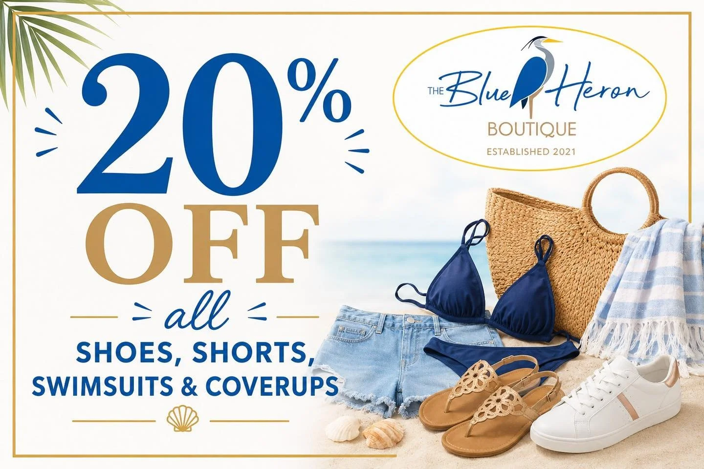 So many deals and discounts throughout the store!
Light blue tags 50% off
Fuschia tags 50% off
White tags 50% off
Yellow tags 25% off
PLUS, all side walk items, shorts, swimsuits and coverups are an extra 20% off!

#consignmentshopdeale #sizzlingsumm