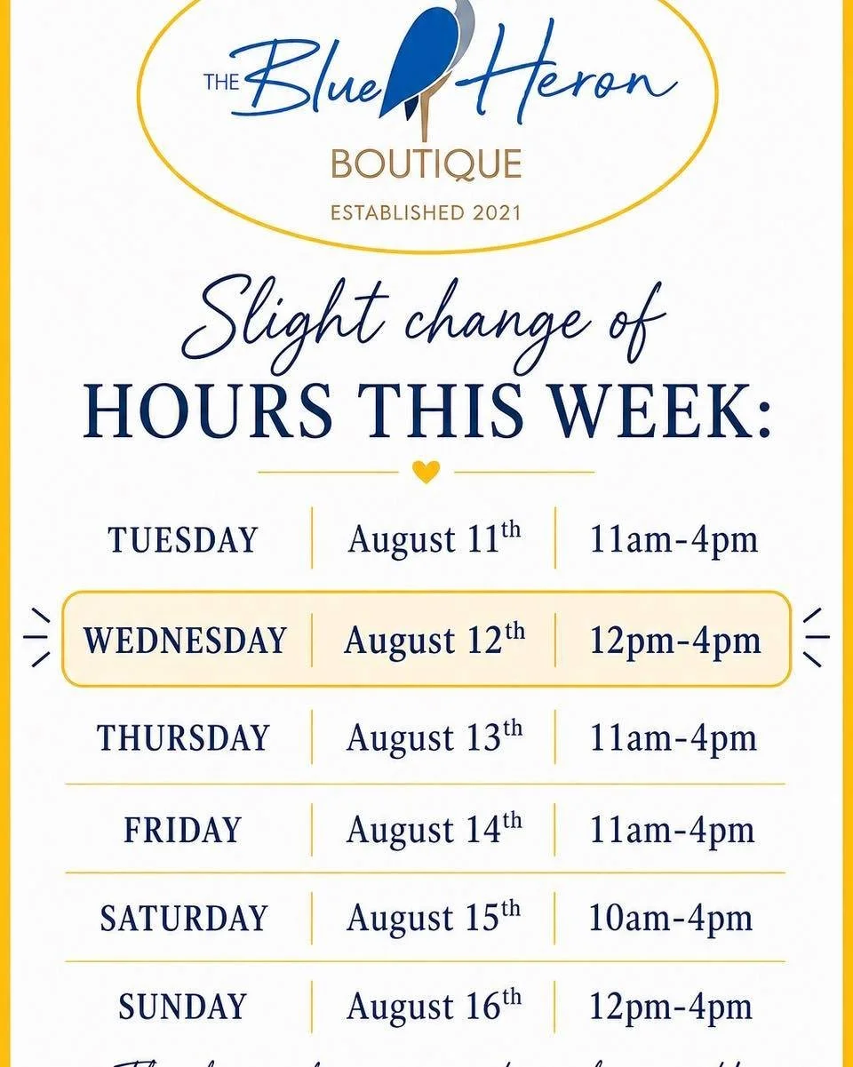 Just a reminder, we are opening at noon today!

#consignmentshopdeale #secondhandfirst #Deale #deale #shopsouthcounty #theblueherondeale