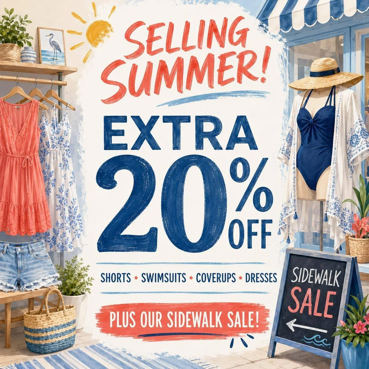 This weekend is all about selling summer! ☀️

We start accepting fall consignment next week, which means it&rsquo;s almost time to transform the shop&mdash;but first, we need to make room!

Stop in this weekend and take an EXTRA 20% OFF all shorts, s