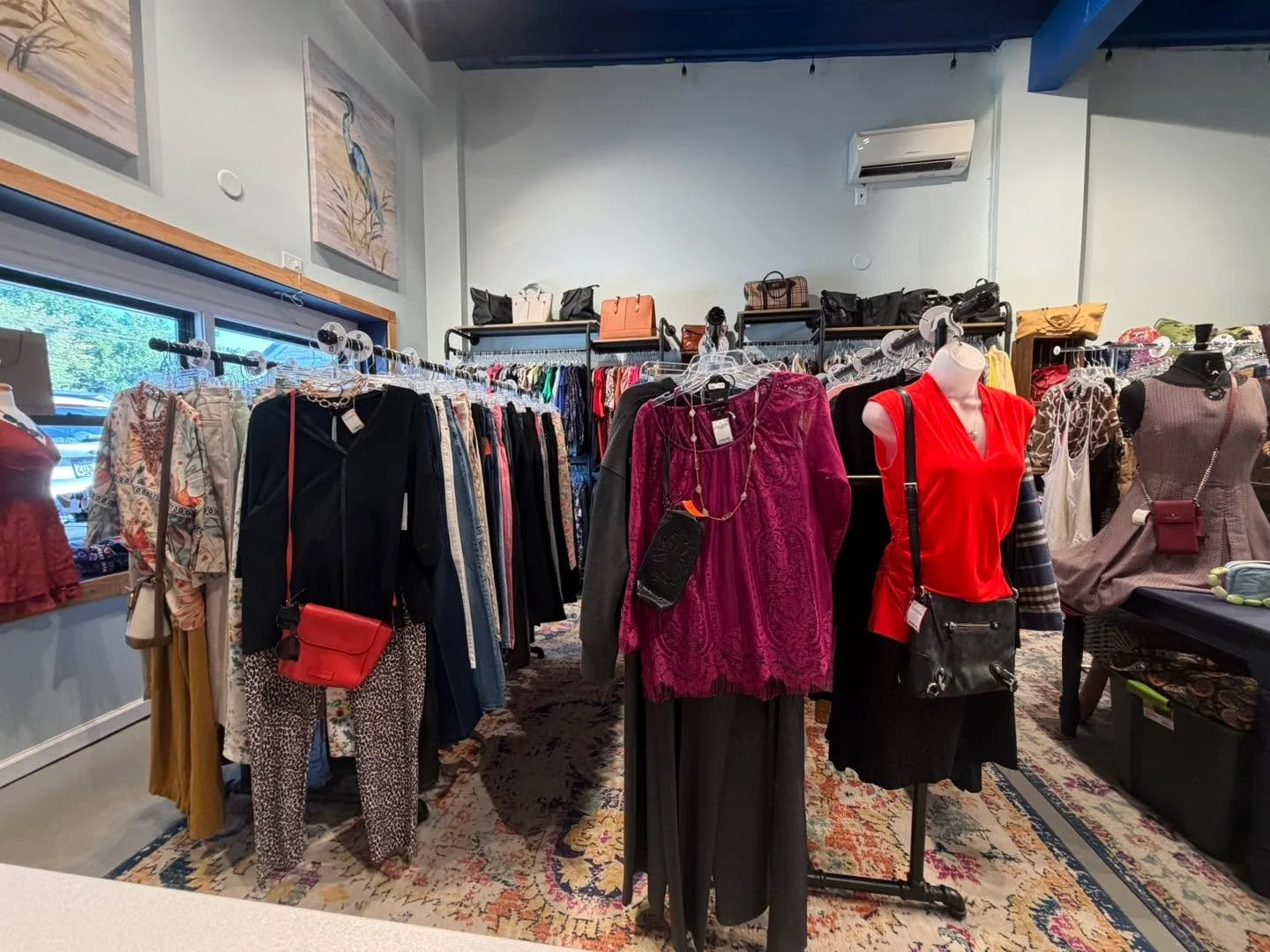 Our racks are filling up with all things fall! 🍂 From rich autumn colors and cozy sweaters to stylish tops, dresses, skirts, and pants&mdash;we're bringing in the perfect pieces for the season ahead. And don't forget the fall bags, purses, and acces