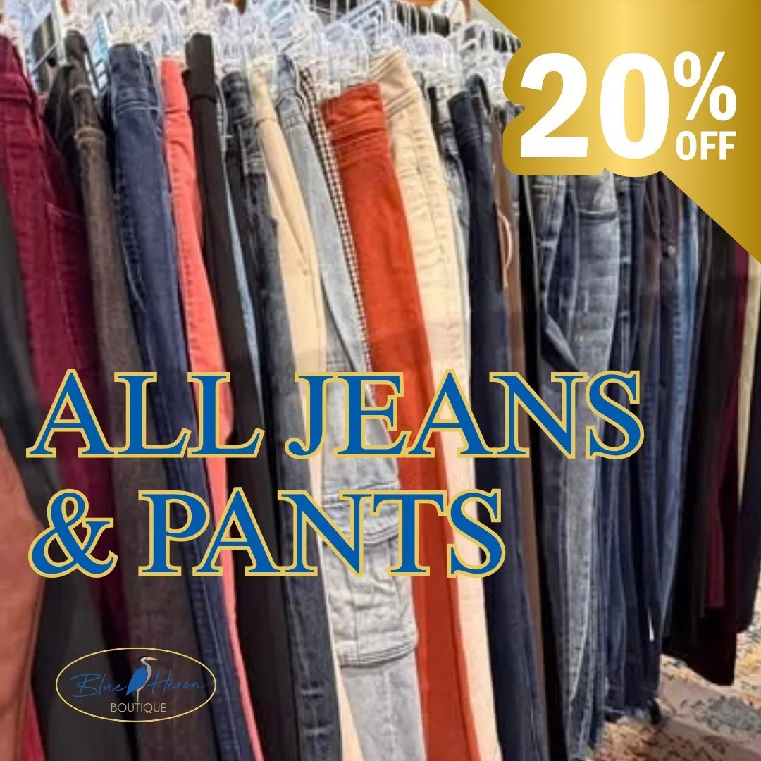 ✨OUR 20% OFF JEANS &amp; PANTS SALE IS ON! ✨

That is right &mdash; your favorite racks just got a little more tempting.

Been eyeing a pair?
Need a new go-to?
Found one you simply cannot leave behind?

Now is the time to shop!

And while you are sho