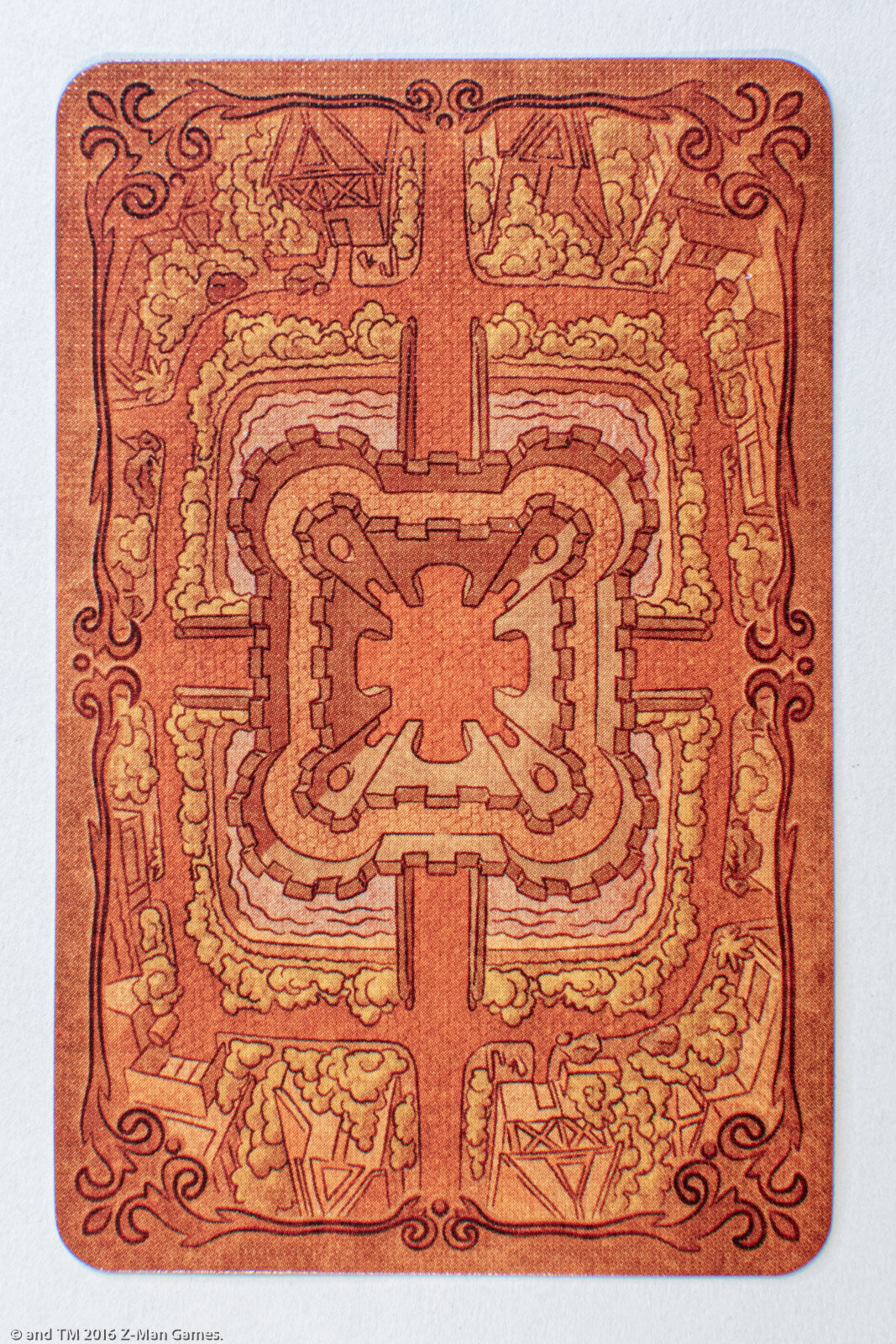Citadels (Z-Man Edition) district card back. Standard European card size.