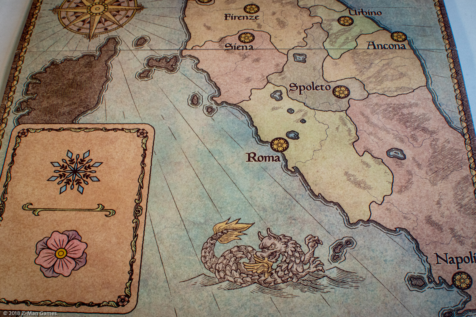 Condottiere game board. 100% original Artwork & Graphic Design by Samuel R. Shimota.