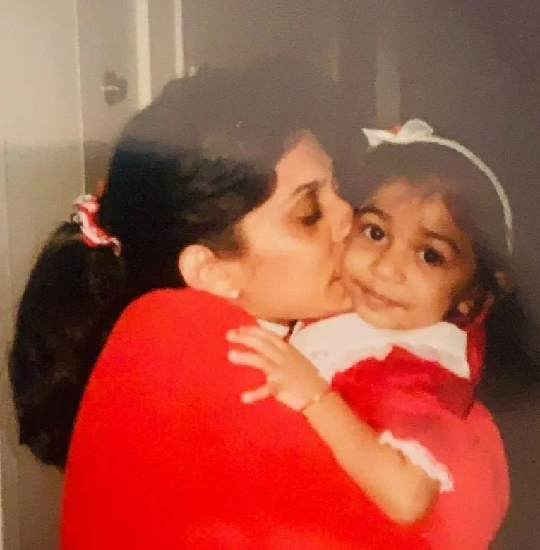 Ashmi with her mother