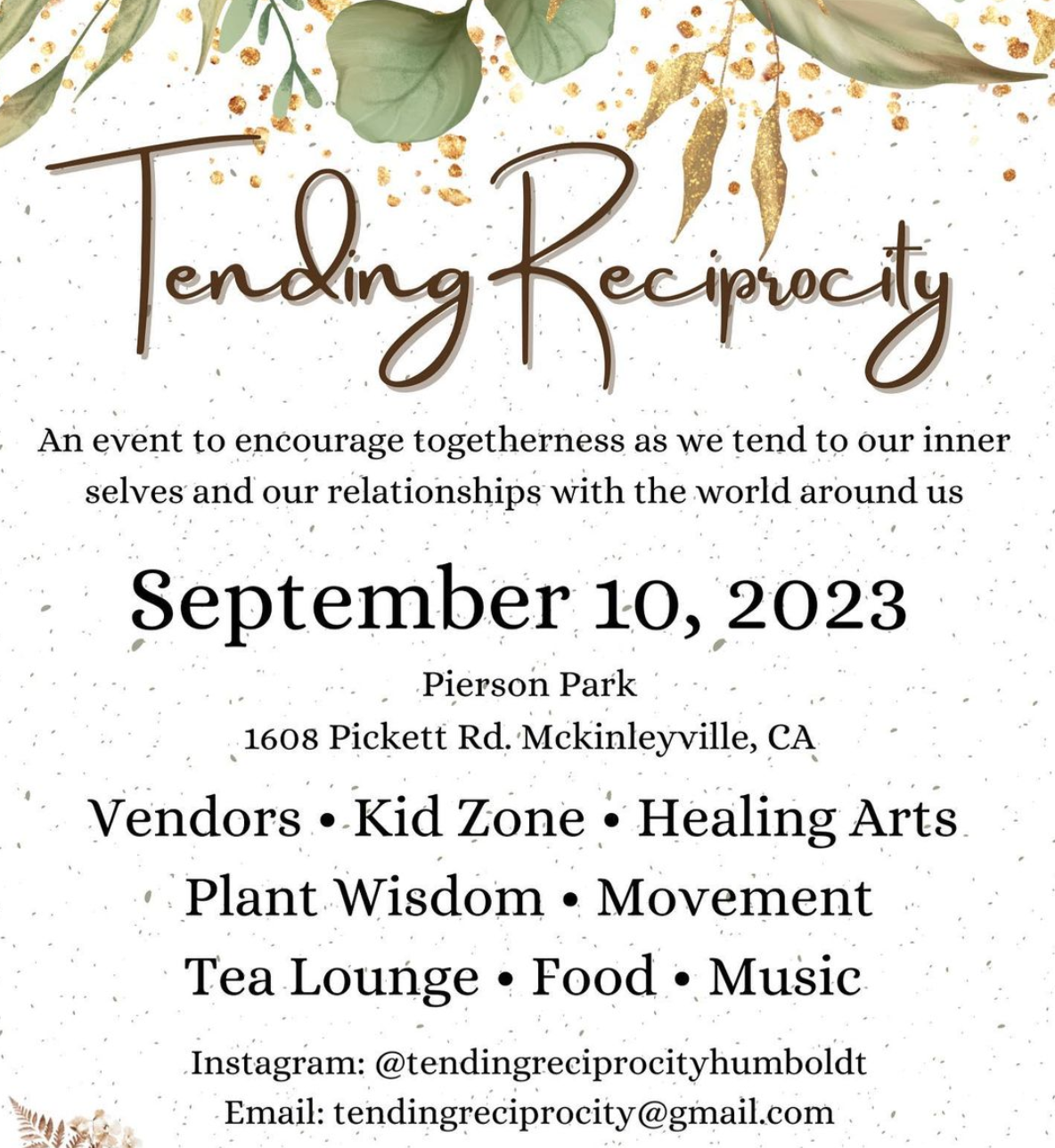 Tending Reciprocity Community event - Movement offering 
