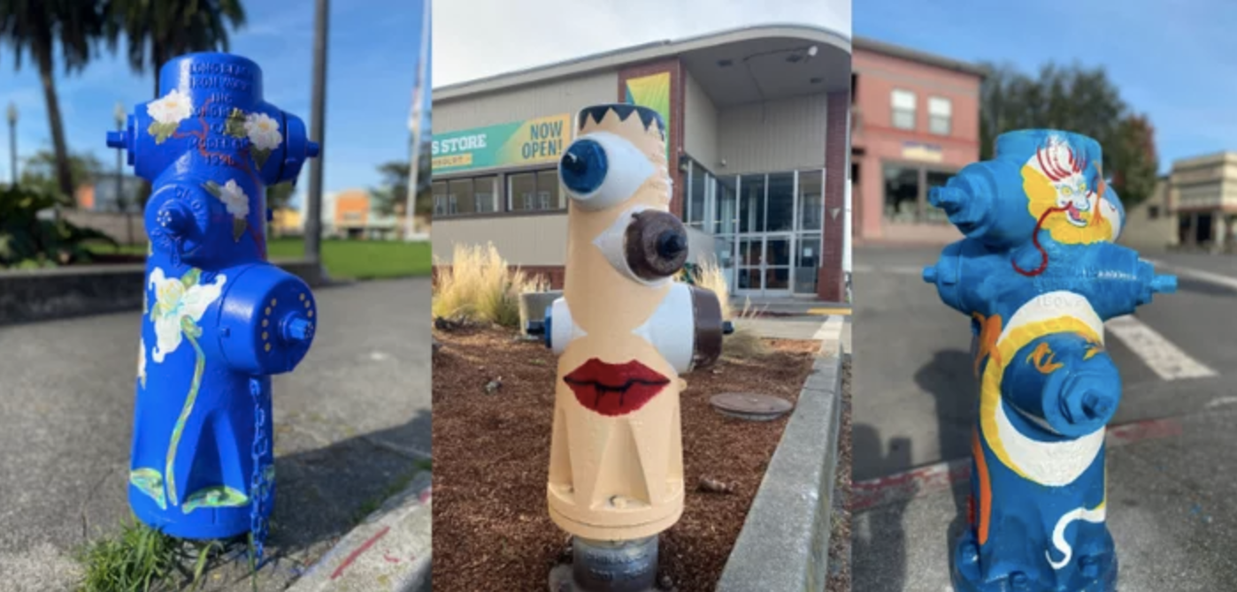 Art ART ALERT! Arcata’s Downtown Fire Hydrants Get a New Look As Part of the City’s Downtown Beautification Efforts