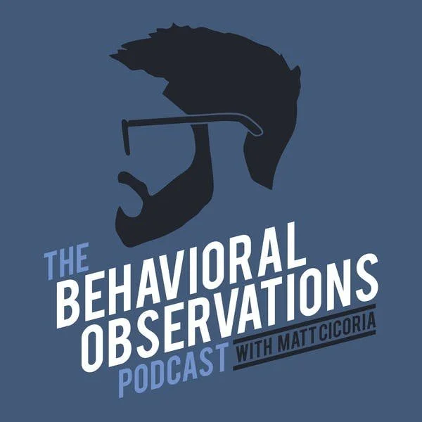 The Behavioral Observations Podcast with Matt Cicoria and illustration of the profile of Matt Cicoria