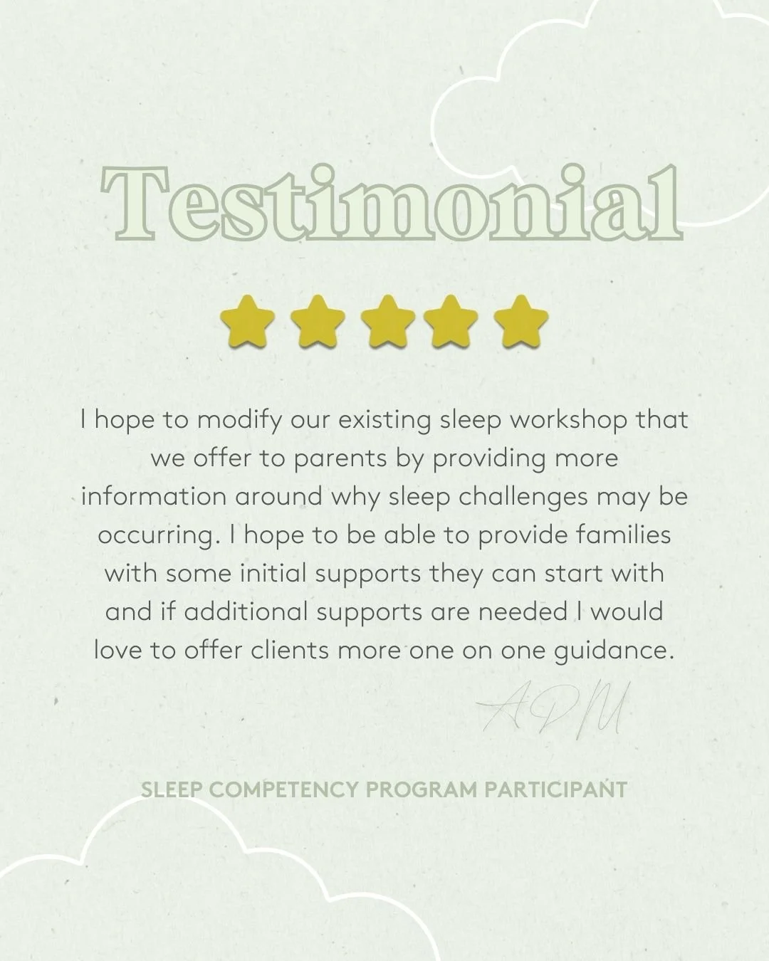 This testimonial captures exactly one of the many reasons I created the Sleep Competency Certification Program. 🩵

When I read this reflection from one of our Sleep Competency Certification Program participants, it reminded me that sleep support sho