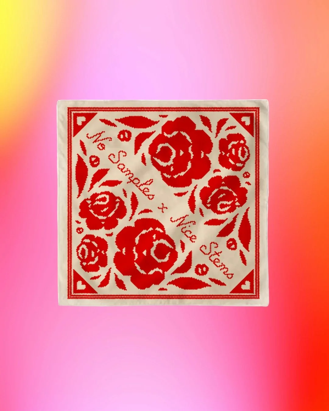 NO SAMPLES X NICE STEMS Rose Bandana