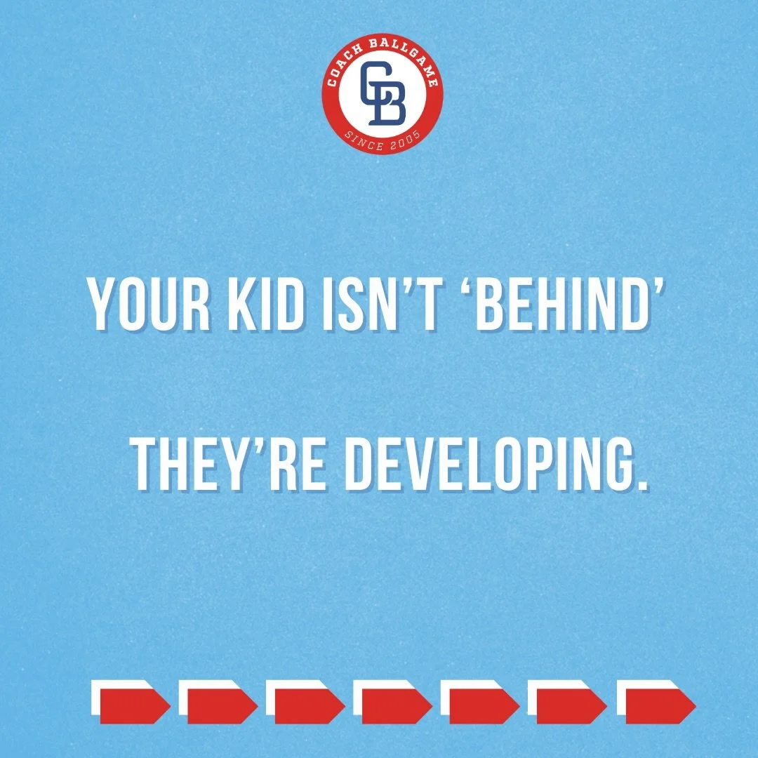 The kid who struggles at 9
might lead at 14.

The kid who dominates at 10
might quit at 13.

We&rsquo;re not raising stat lines.
We&rsquo;re raising humans. Reality salute 🫡