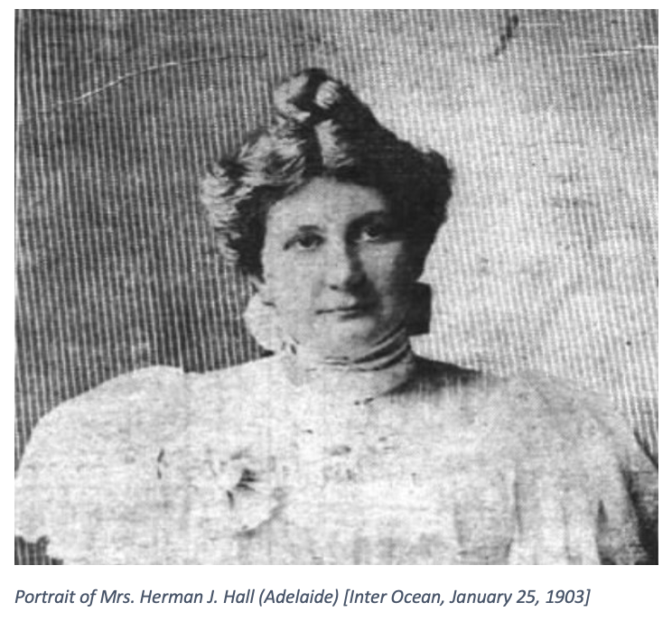 Portrait of Mrs. Herman J. Hall Adelaide Inter Ocean, January 25, 1903.png