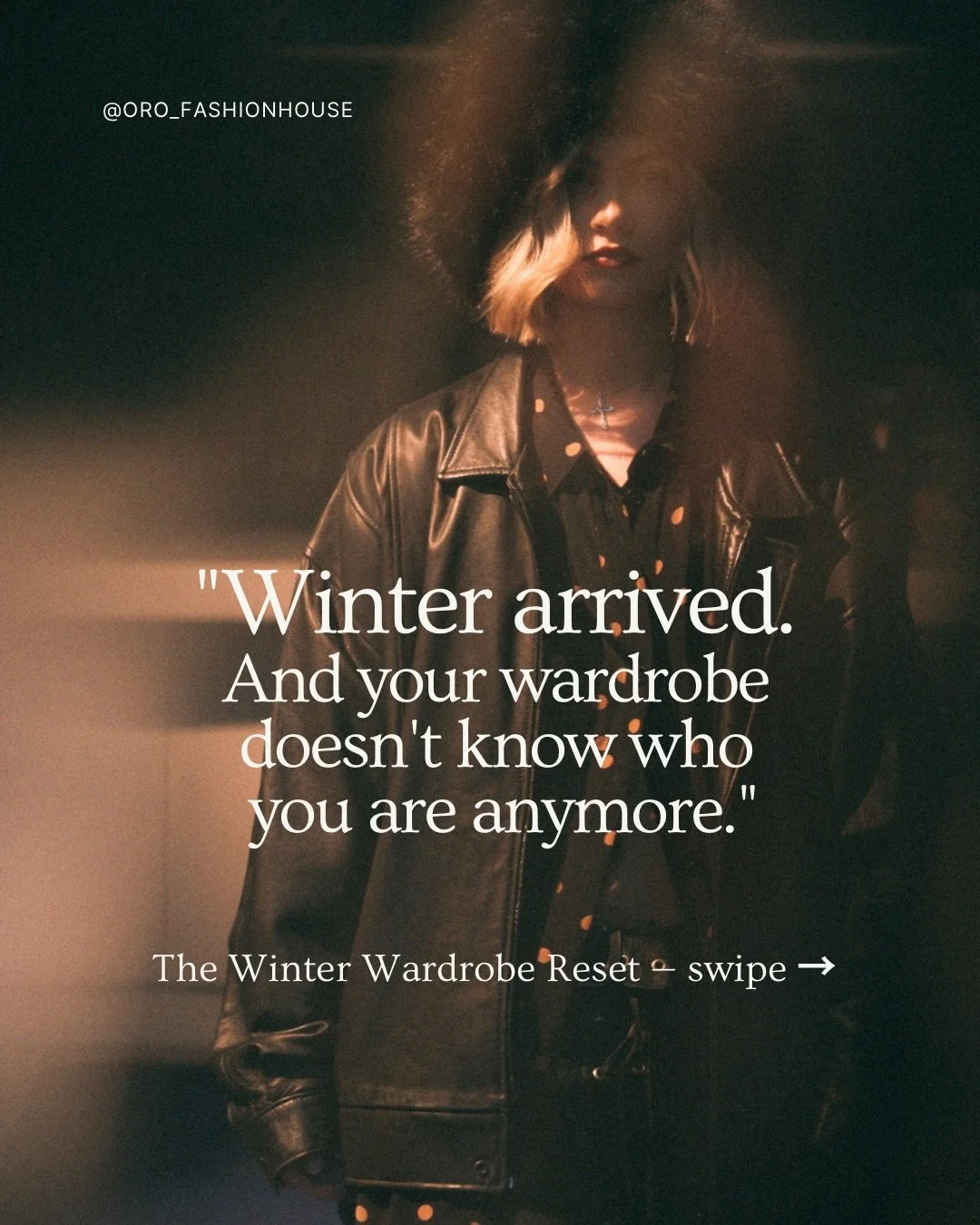 The season changed. And so did you.

The problem isn't your wardrobe.
It's that your wardrobe hasn't caught up
with who you are right now.

The Winter Wardrobe Reset is a half day session
that change how you see yourself
every morning this season.

W