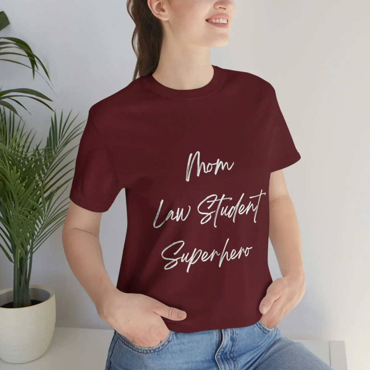 Mom, Law Student, Superhero- Unisex Jersey Short Sleeve Tee