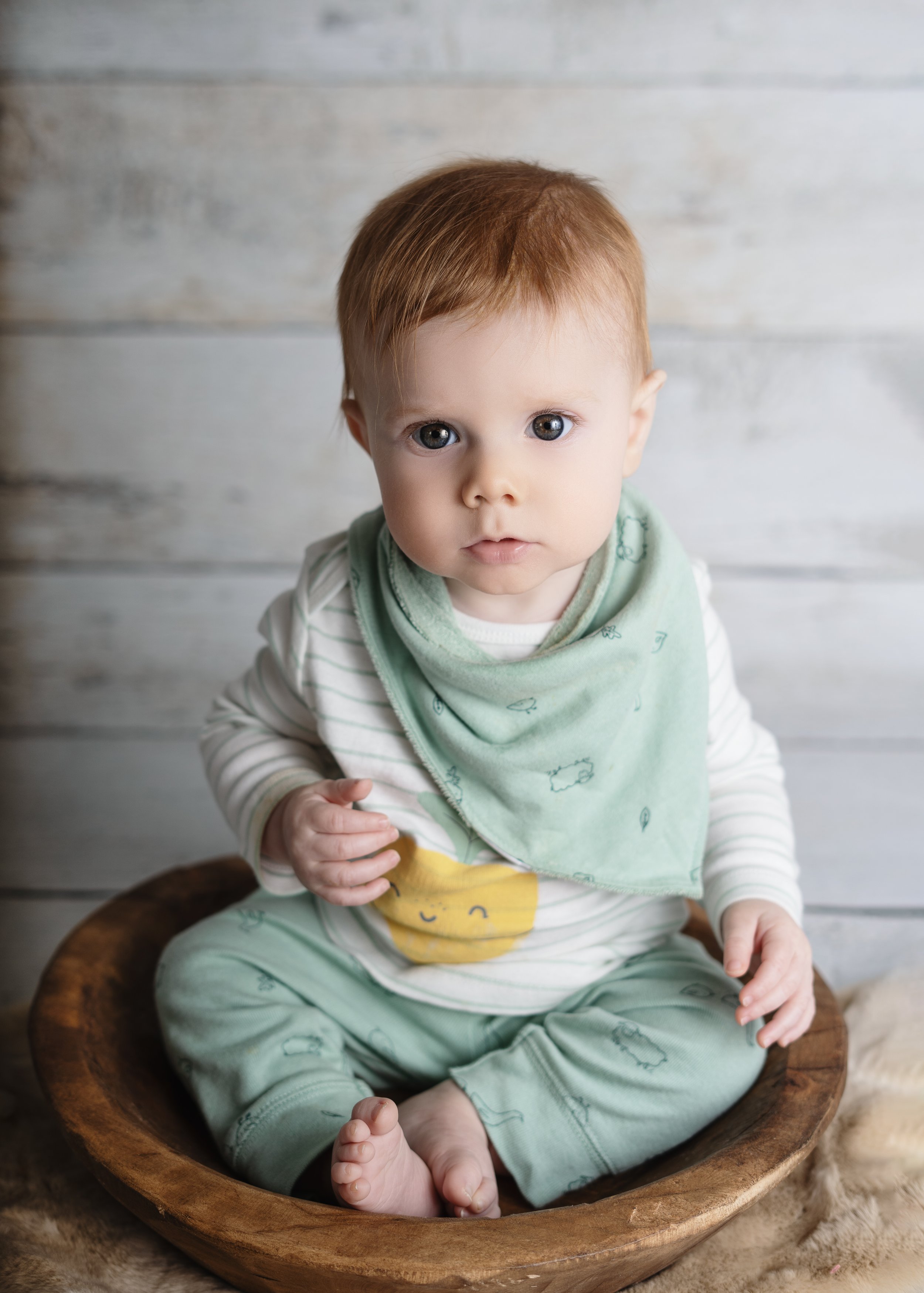 8 month old in a bowl WI