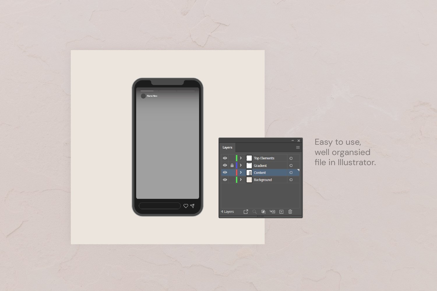 Free Adobe Illustrator Brand Board Template with Mobile and Instagram ...