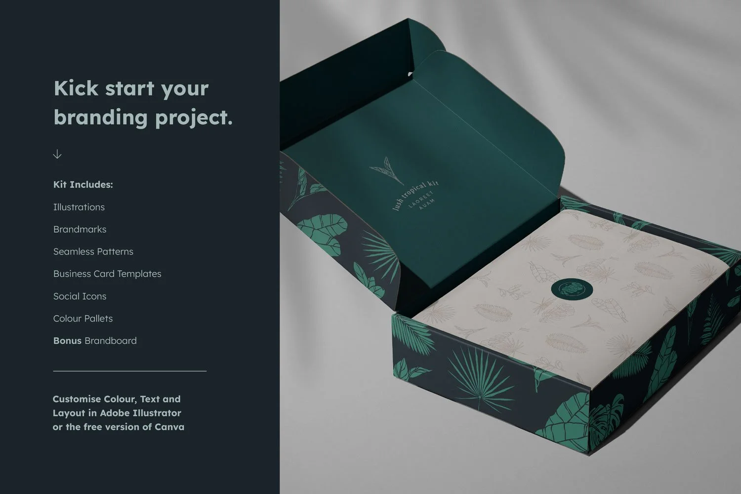 Free Adobe Illustrator Brand Board Template with Mobile and Instagram ...