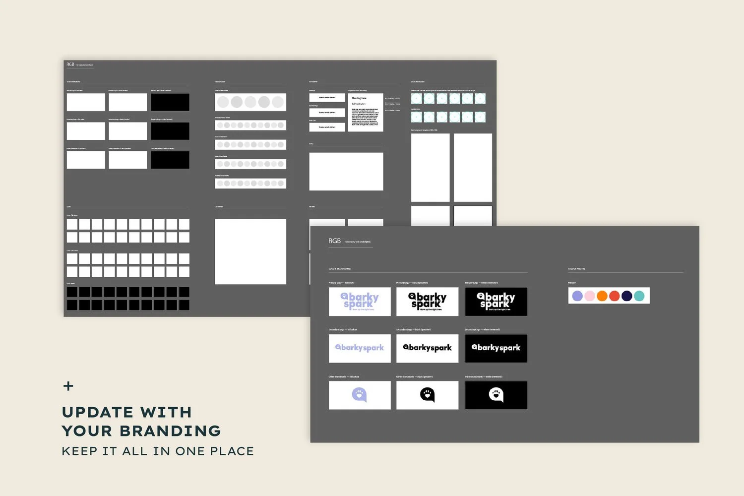 Free Adobe Illustrator Brand Board Template with Mobile and Instagram ...