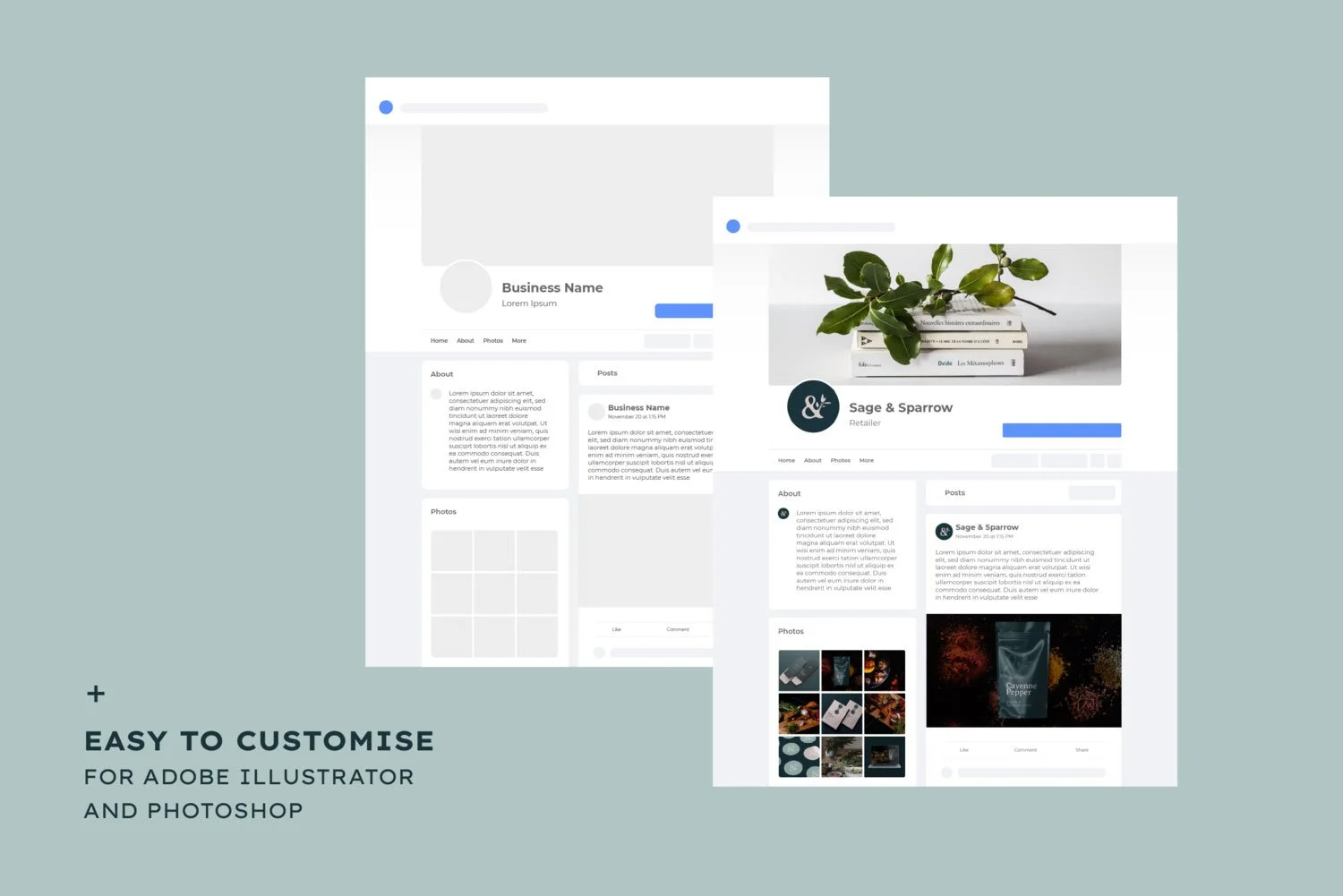 Free Adobe Illustrator Brand Board Template with Mobile and Instagram ...
