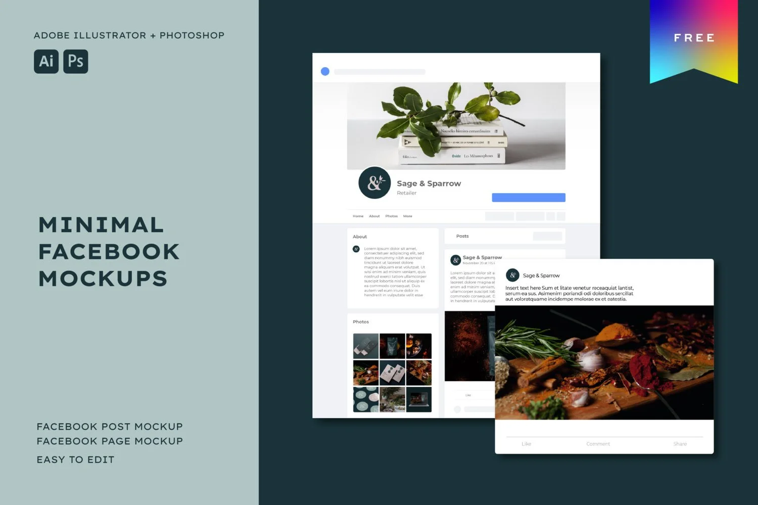 Free Adobe Illustrator Brand Board Template with Mobile and Instagram ...
