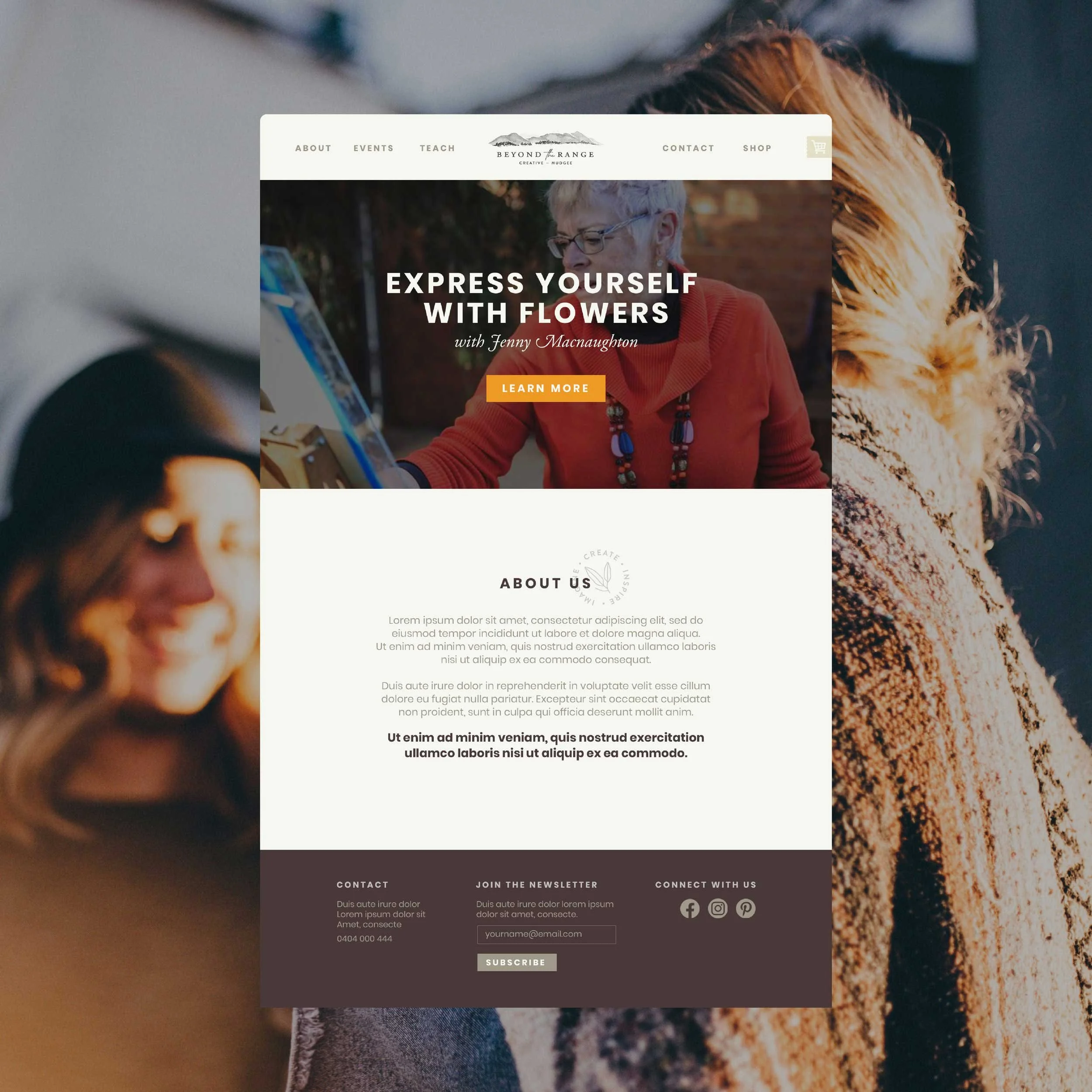 Beyond the Range Website Mockup