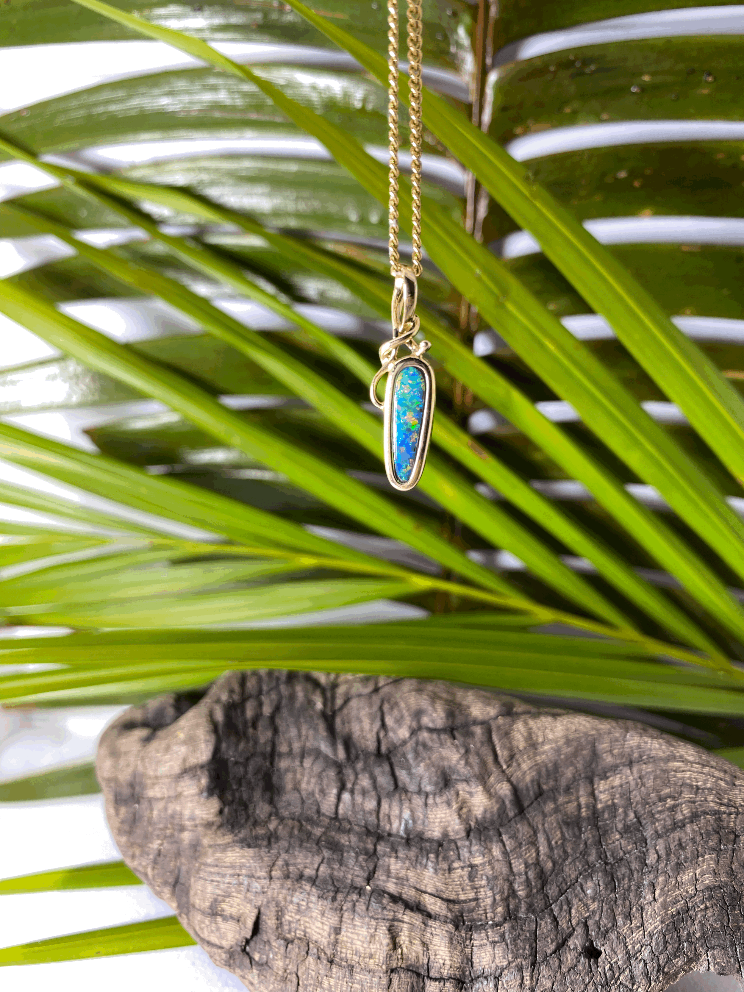 Celestial Opal Gold Pendant.