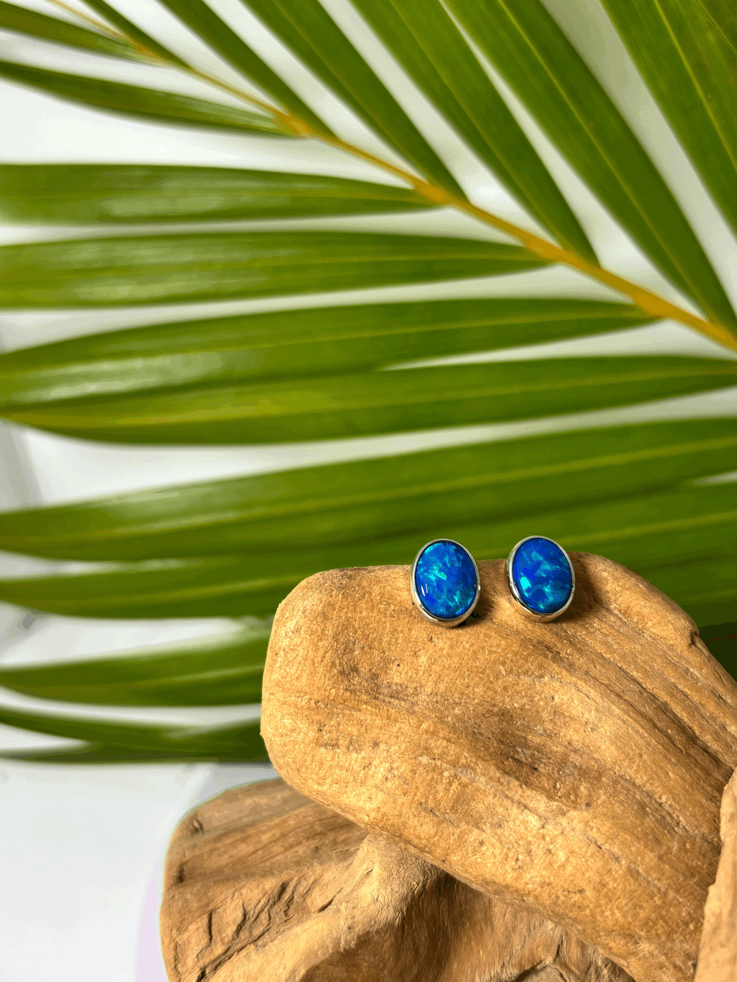 Wild Earth Gold Opal Earrings.
