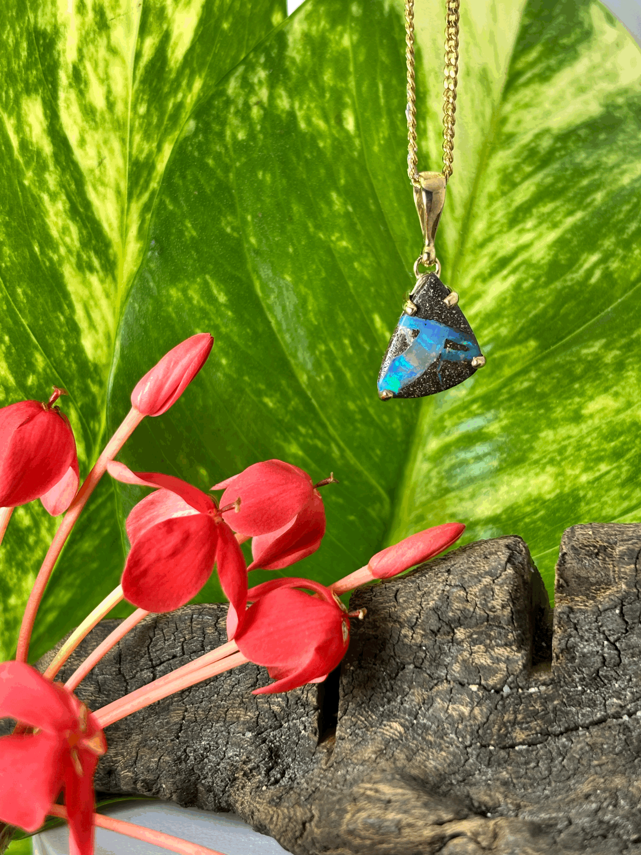 Southern Sky Gold Opal Pendant.