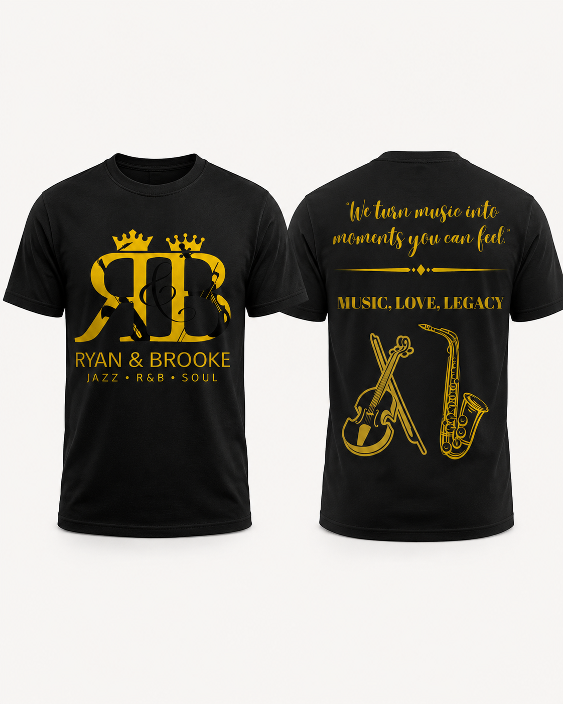 Ryan & Brooke Black Signature Tee