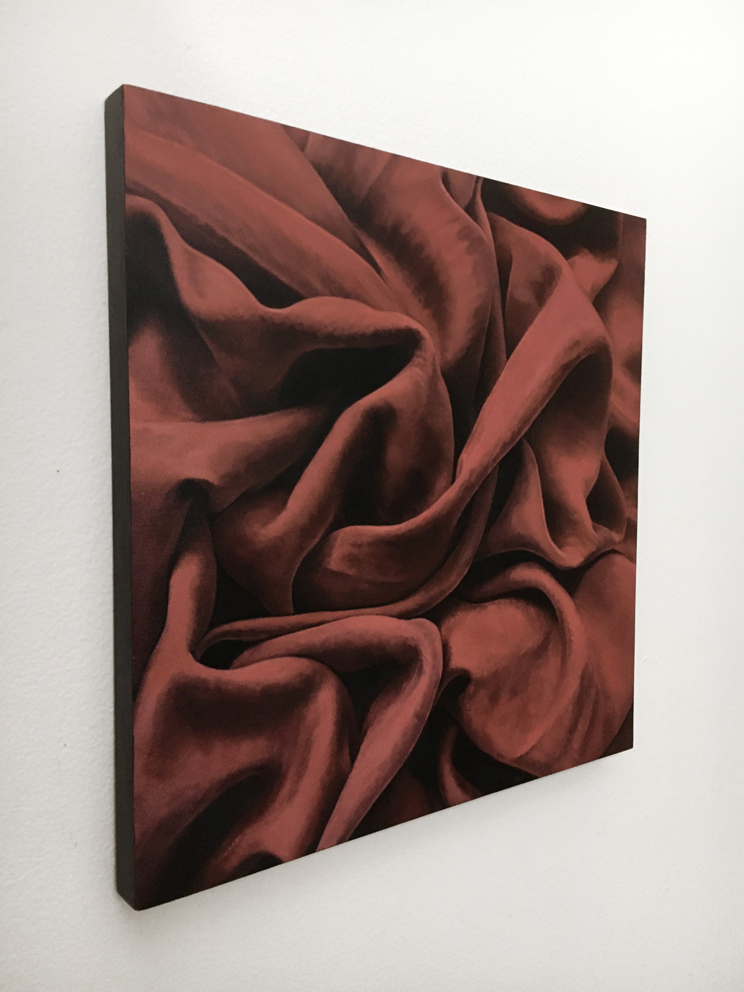 Red Silk . oil on panel . 12" x 12" . 2021