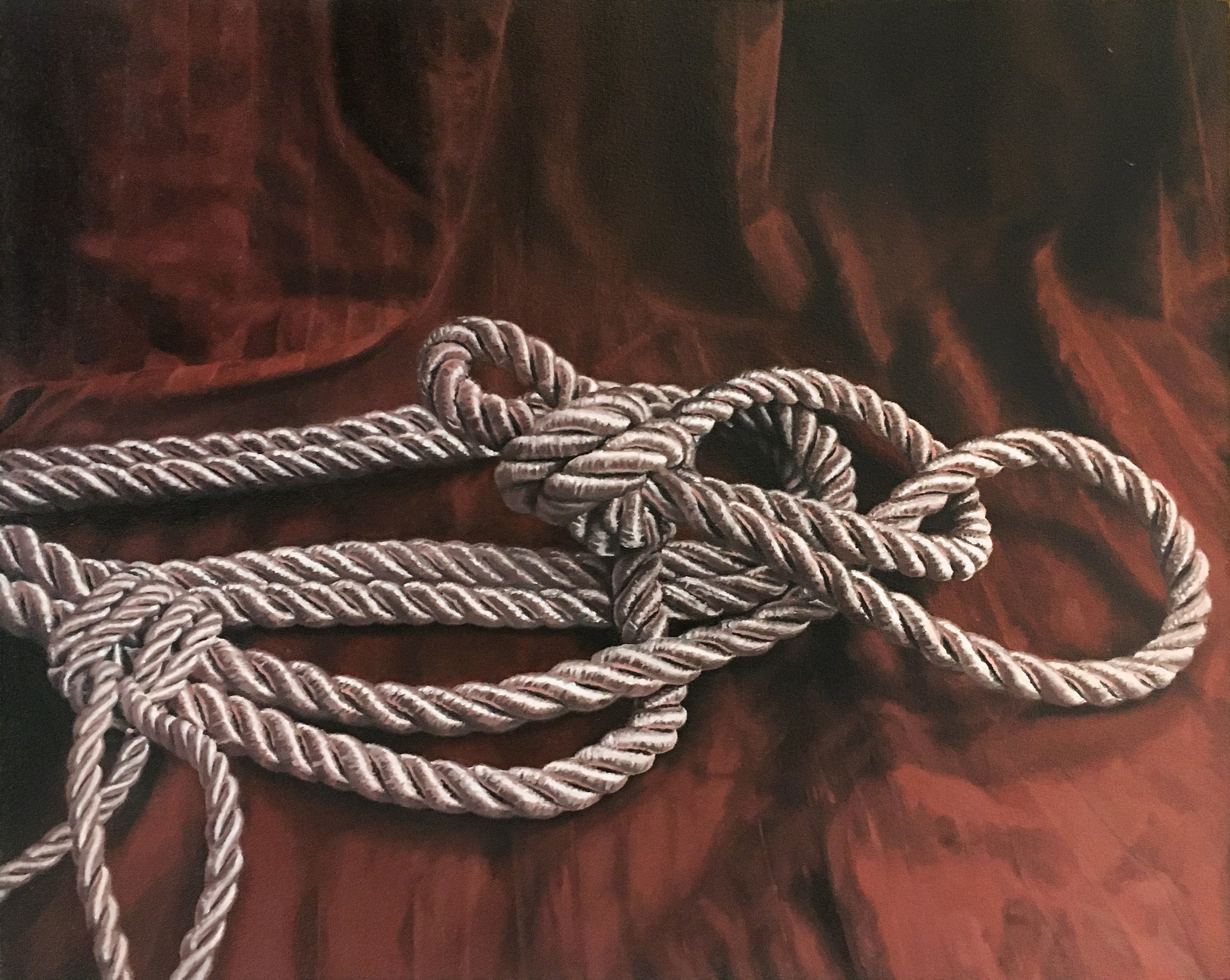 Silk Cord . oil on panel . 8" x 10" . 2021