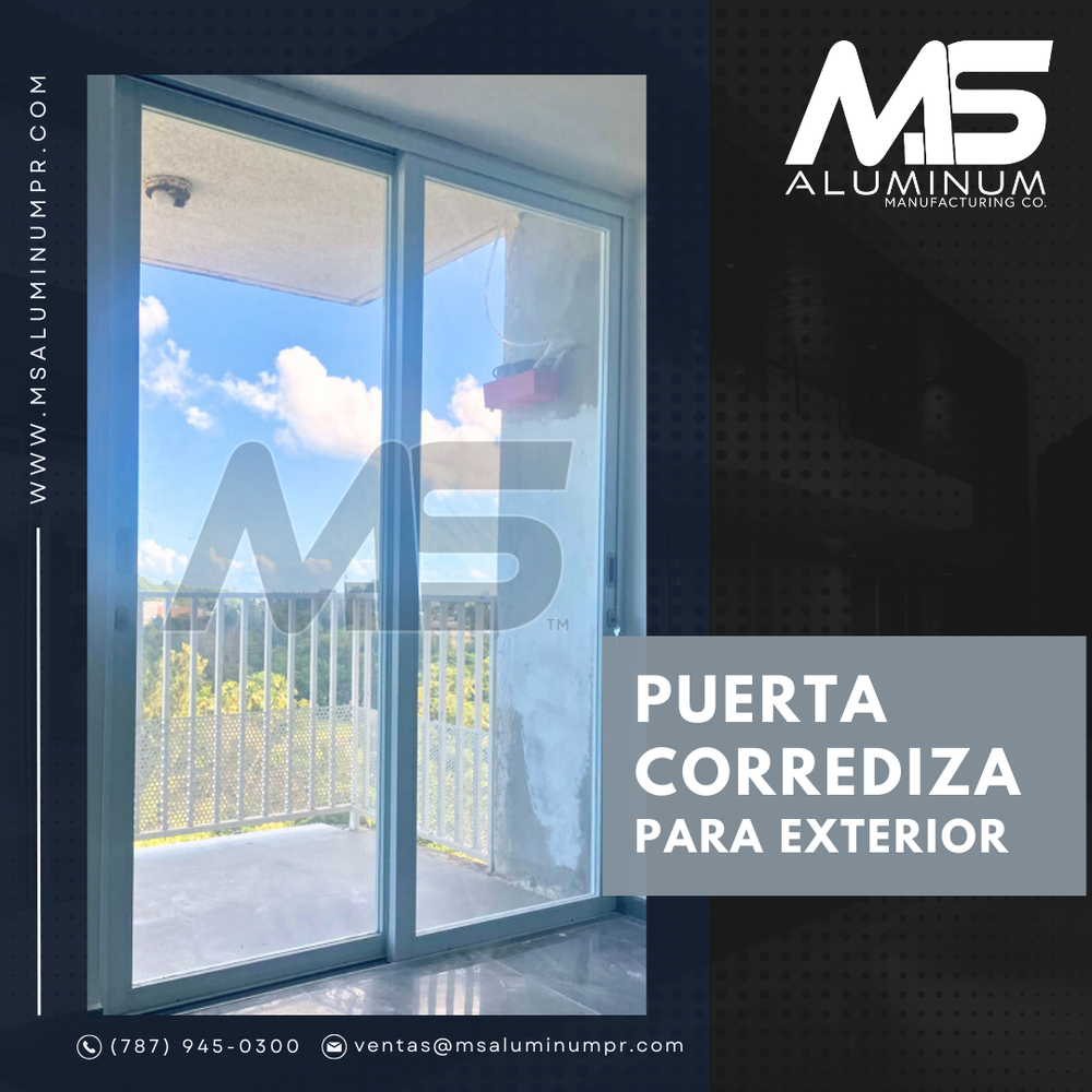 Best Door and Window - Puerta exterior de seguridad aluminio heavy duty  blanco y cristal blanco laminado para más información tel 7873748661
