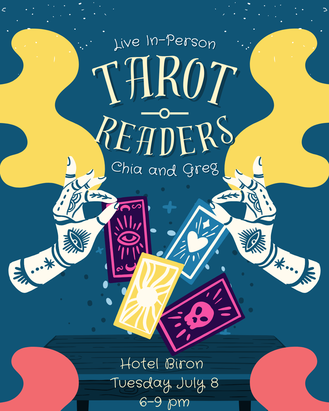 Join us for an evening of Community Tarot!
Join us for an evening of Community Tarot. Bring a deck and share a glass of wine with friends. This is a night to explore your mystical side and find like minded community. Novice or pro there is much fun t