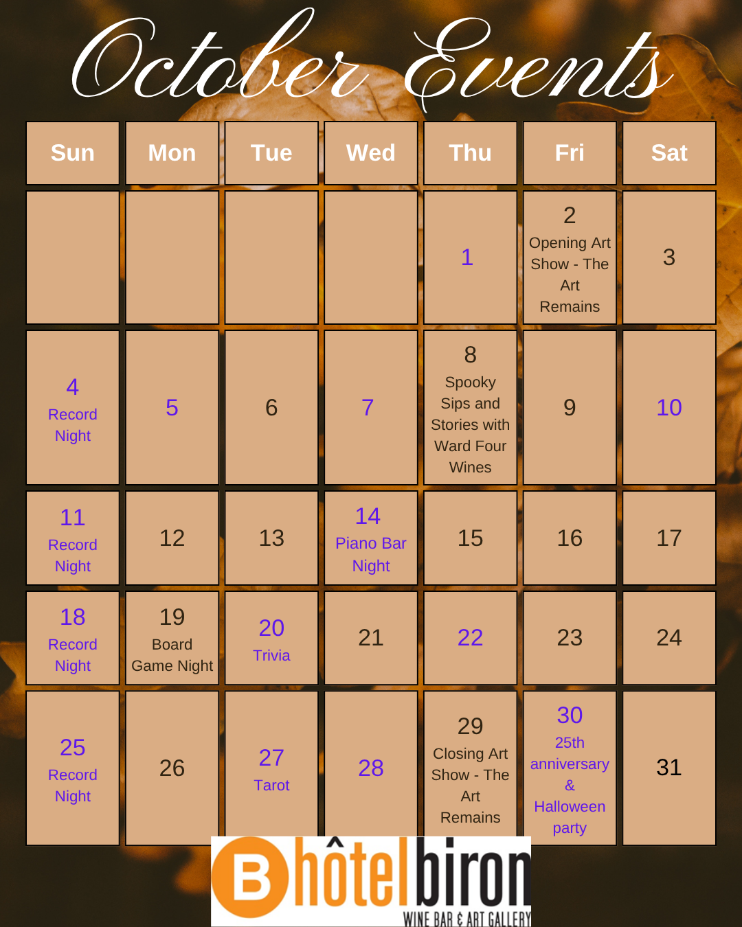 Brown and Black Photo Grid Monthly Schedule October 2025 Instagram Post (1).png