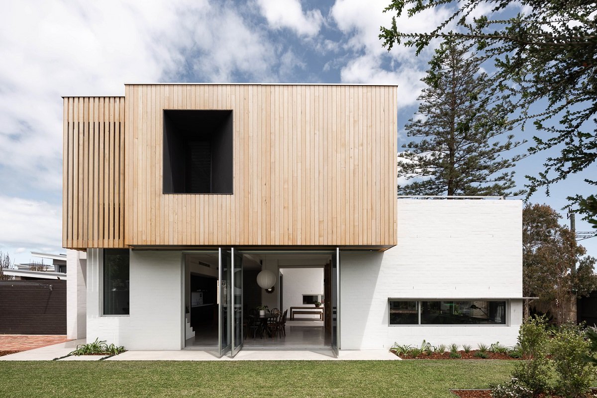 Modern stylized house with IronAsh cladding