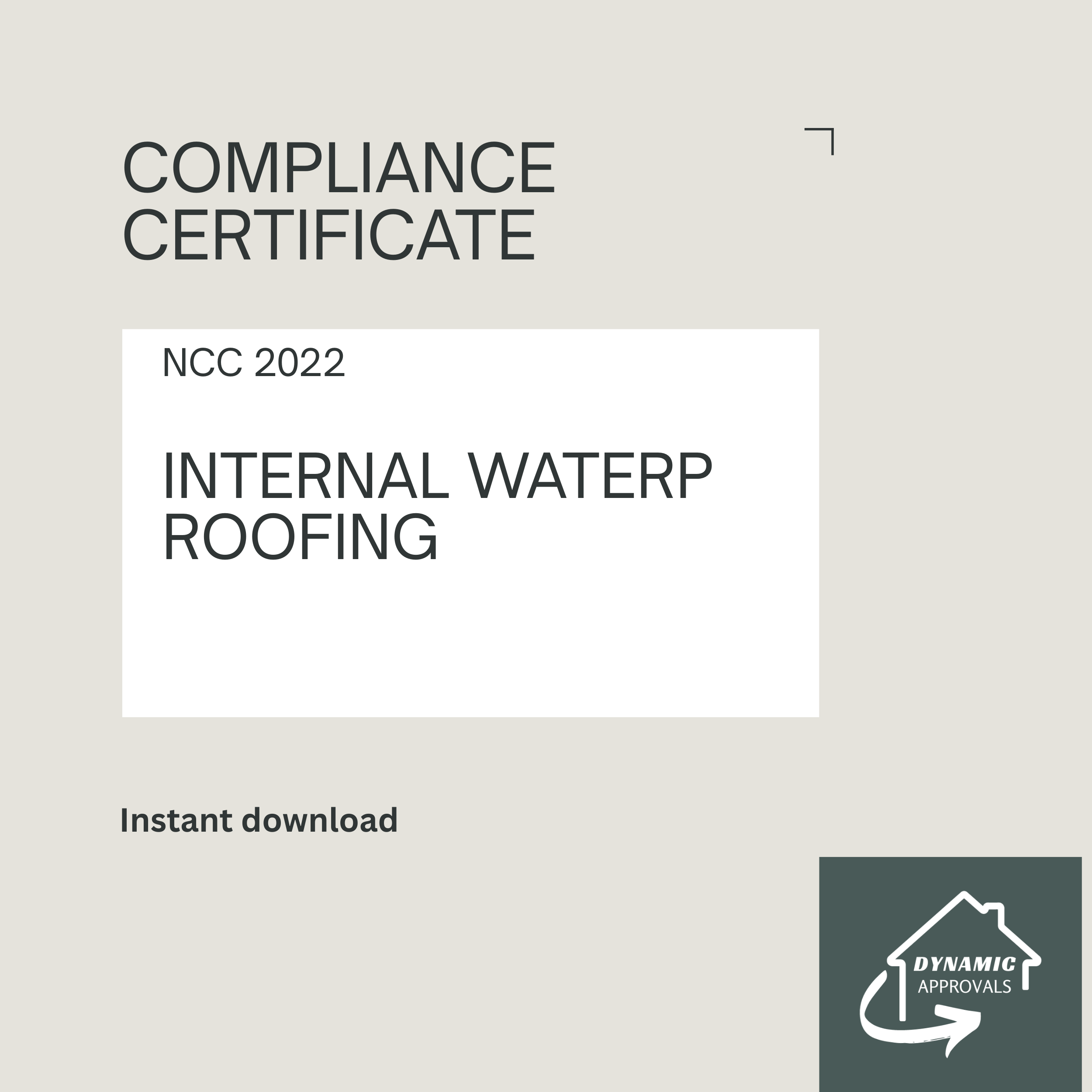 Internal Waterproofing Compliance Certificate (NCC 2022)