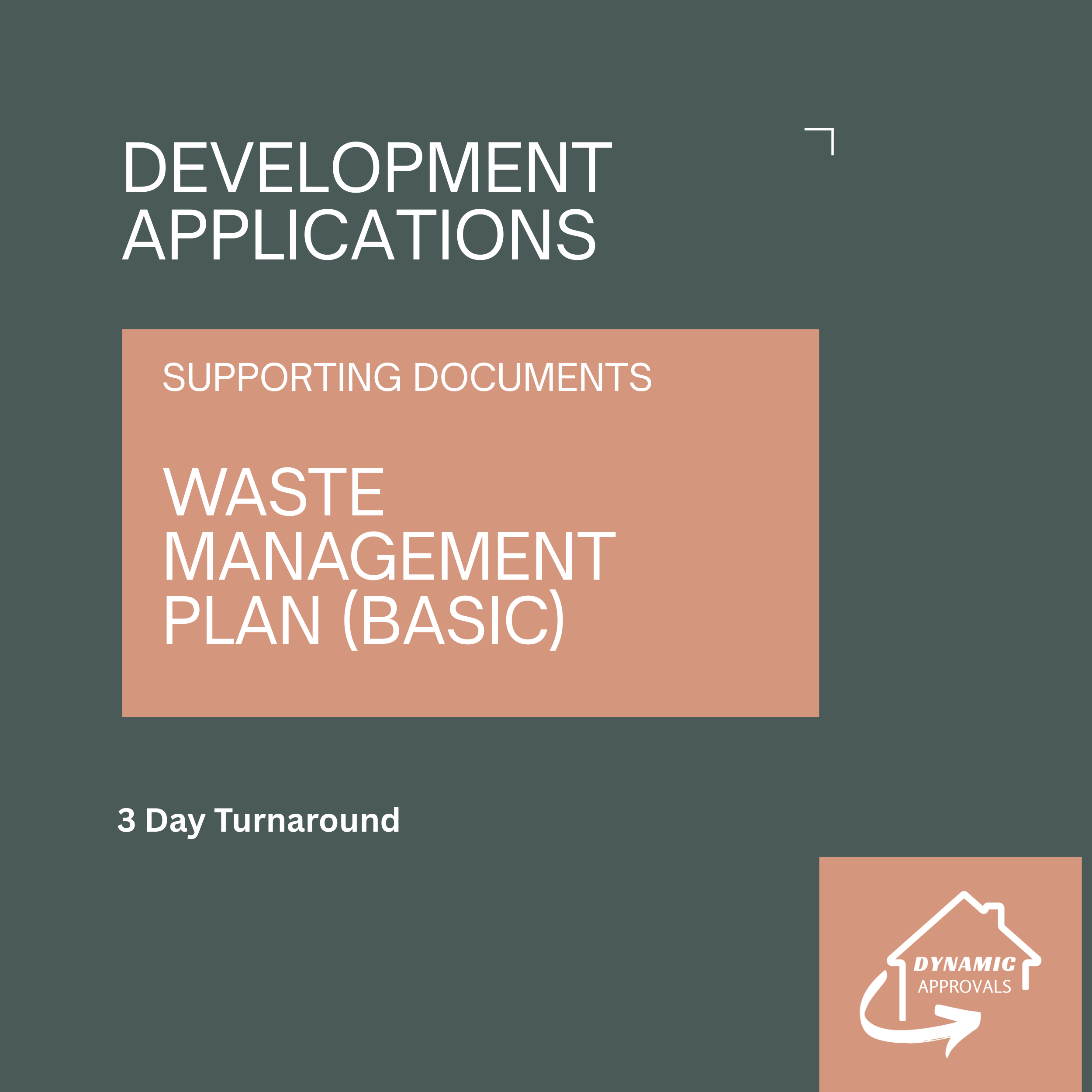 Basic Waste Management Plan – Small Residential Builds & Renovations - Customised for your Development Application