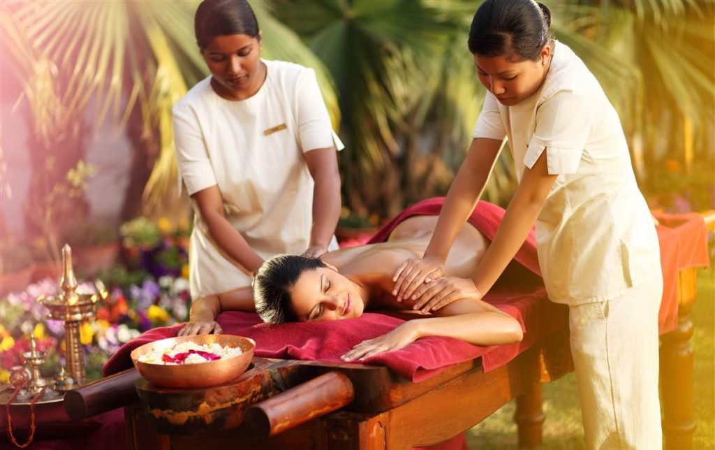 Woman spa treatment at Ananda