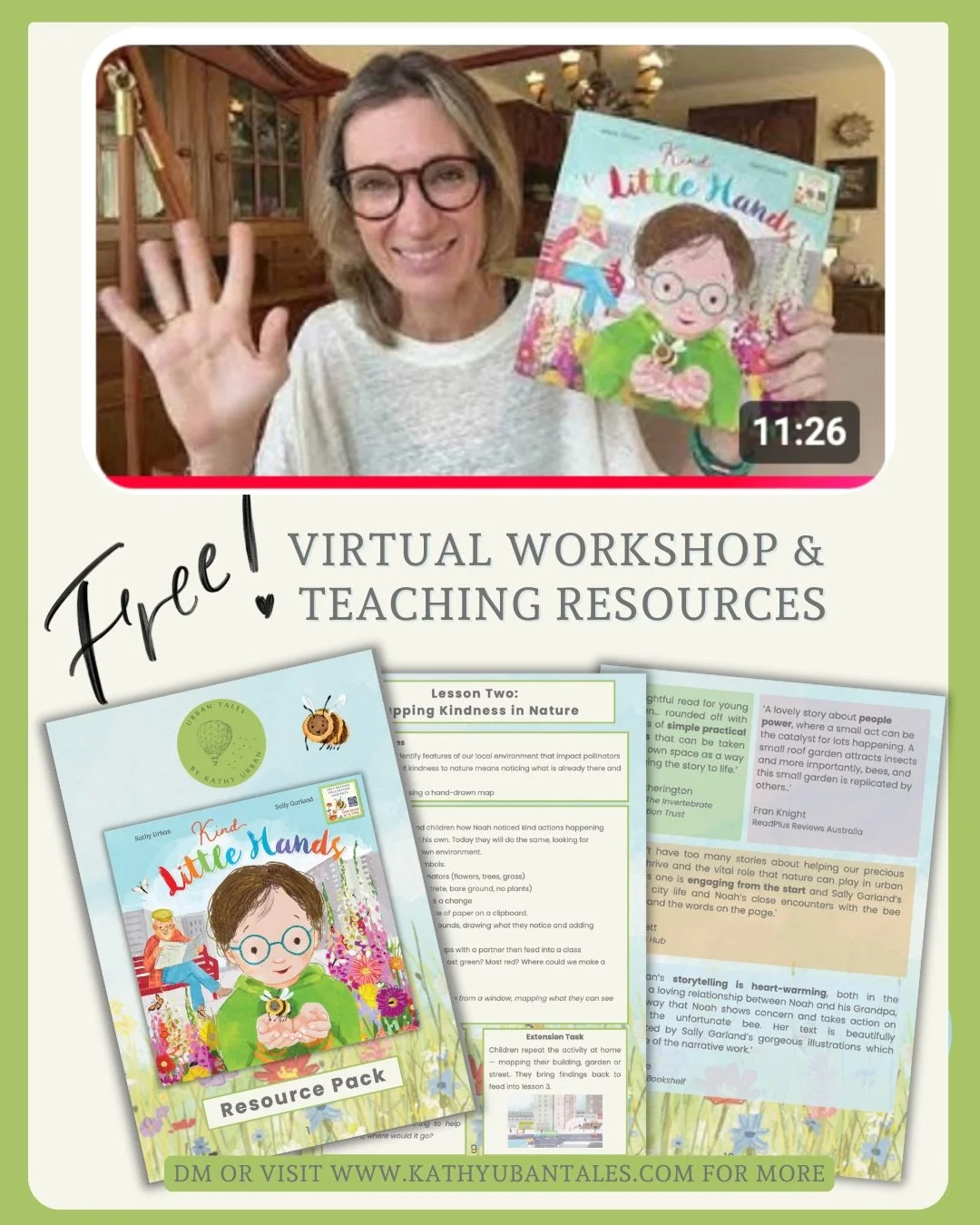 A FREE VIRTUAL WORKSHOP &amp; TEACHING PACK 

Happy Monday dear teachers and little readers,

Since I can&rsquo;t visit your schools in person at the moment, I&rsquo;ve created a FREE 12-minute virtual school visit for your pupils, now available to w