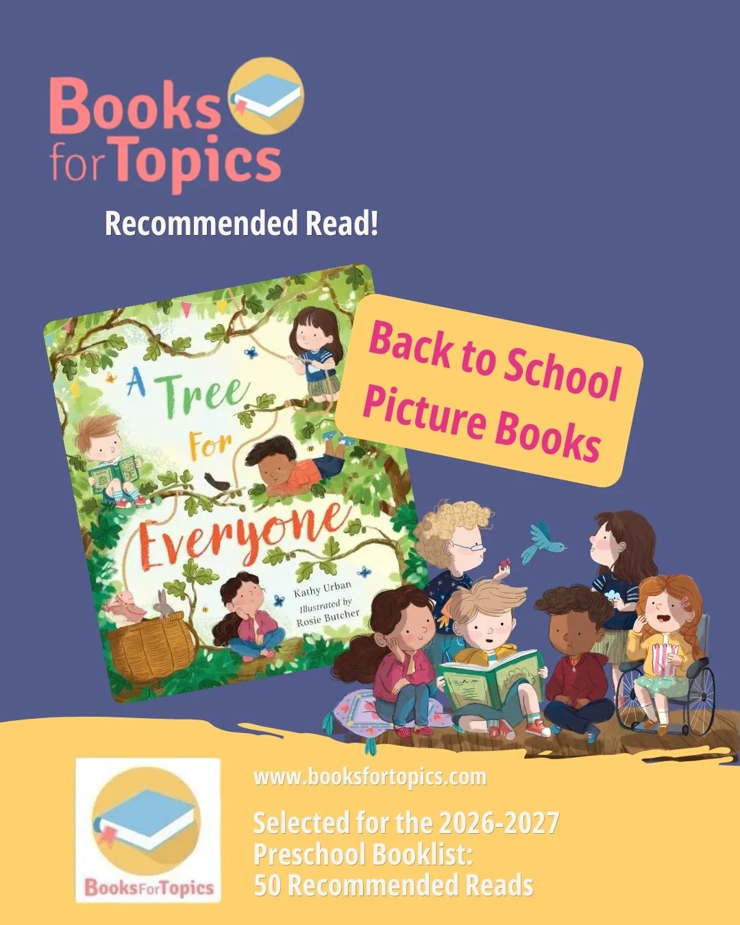 It&rsquo;s never too late to get excited about seeing your book recommended - especially if it&rsquo;s in such good company!

Very happy to see A Tree for Everyone has made it on the list of recommended Back To School reads by @booksfortopics 

Spyin