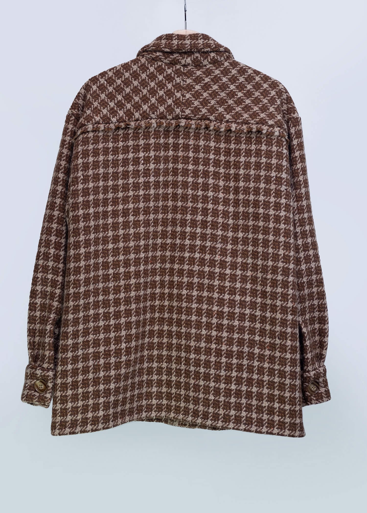 Men’s Chocolate and Oatmeal Check Over Shirt by Order Materia — Order ...